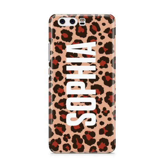 Personalised Leopard Print Name Huawei P10 Phone Case