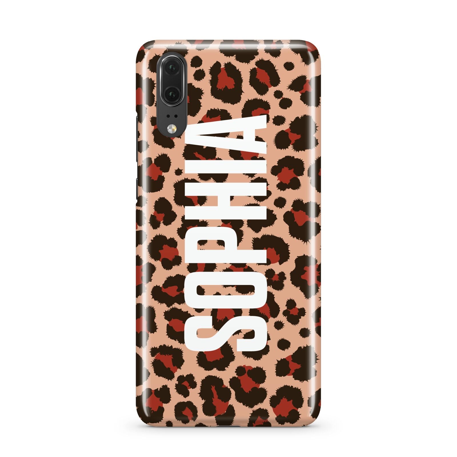 Personalised Leopard Print Name Huawei P20 Phone Case