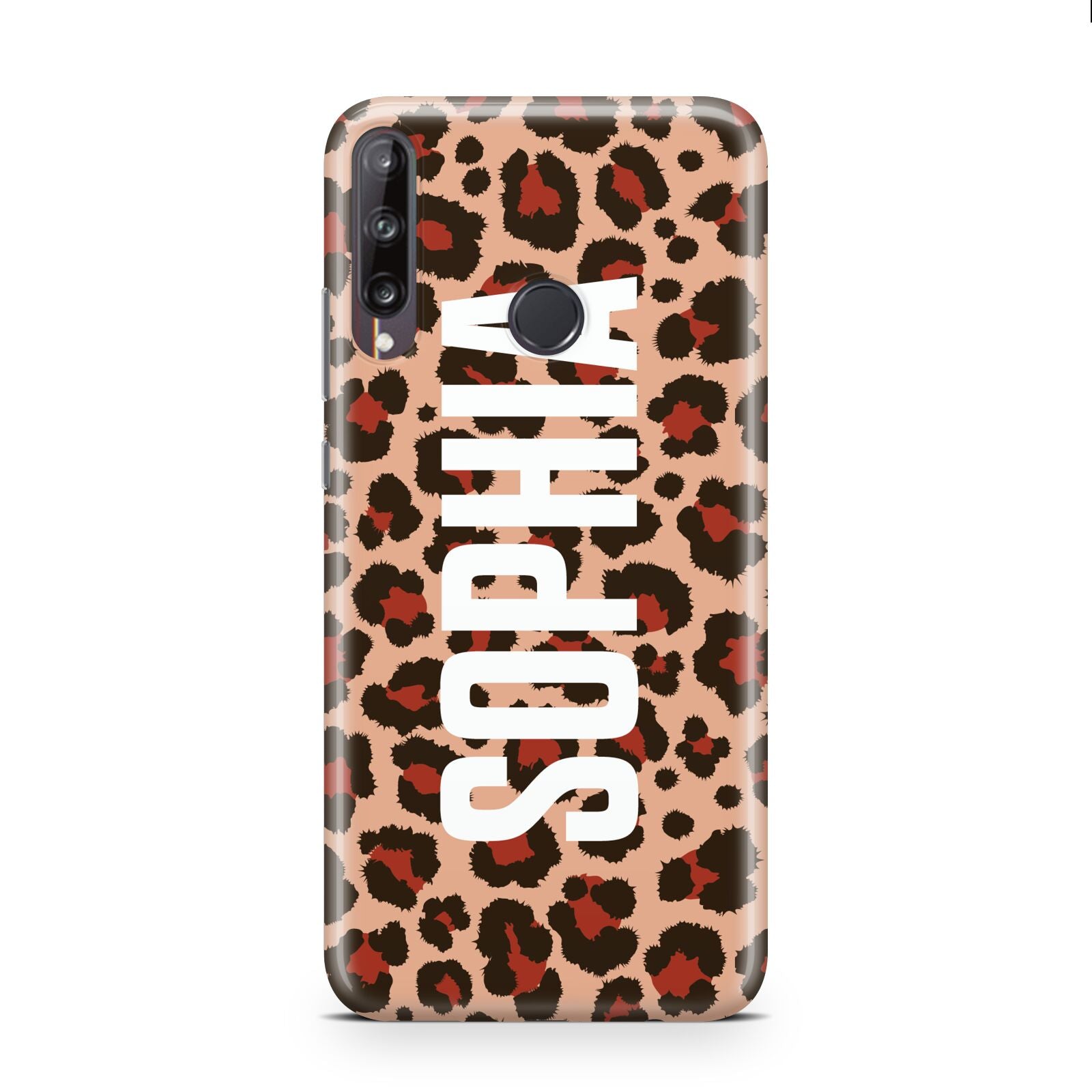 Personalised Leopard Print Name Huawei P40 Lite E Phone Case