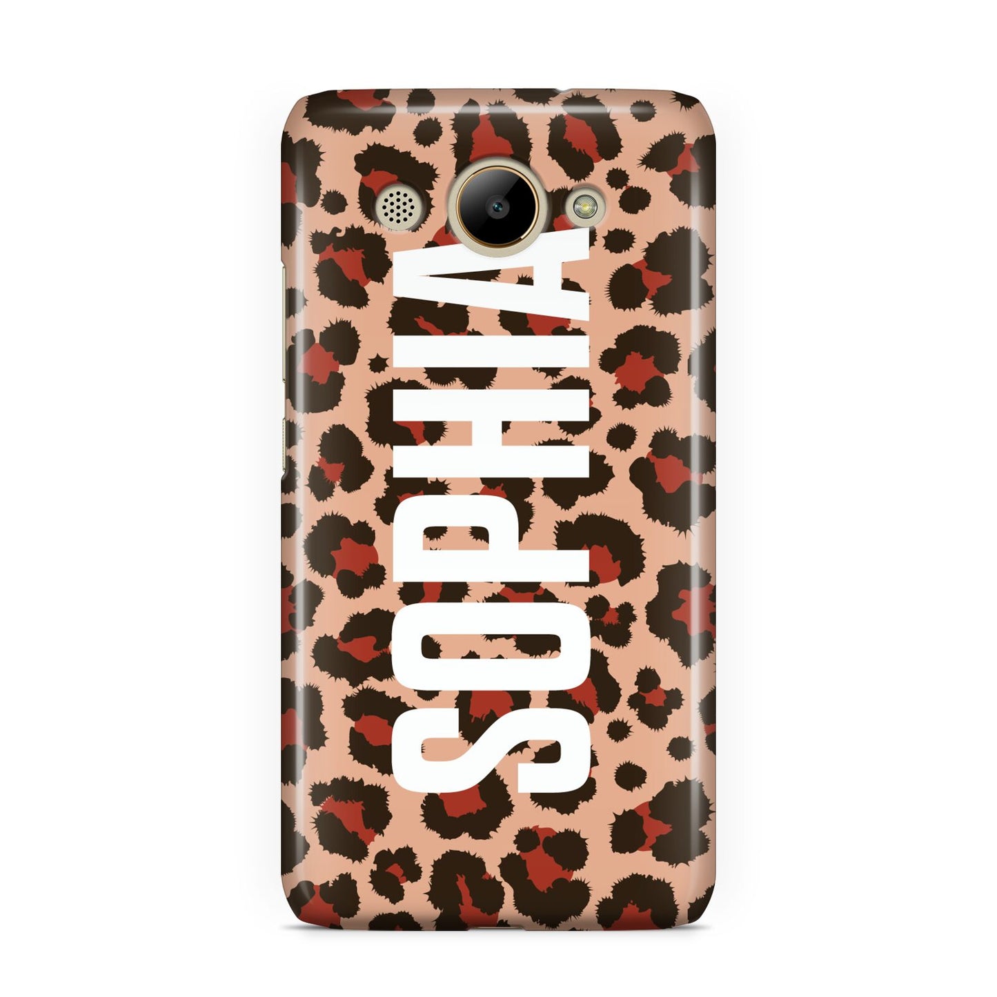 Personalised Leopard Print Name Huawei Y3 2017