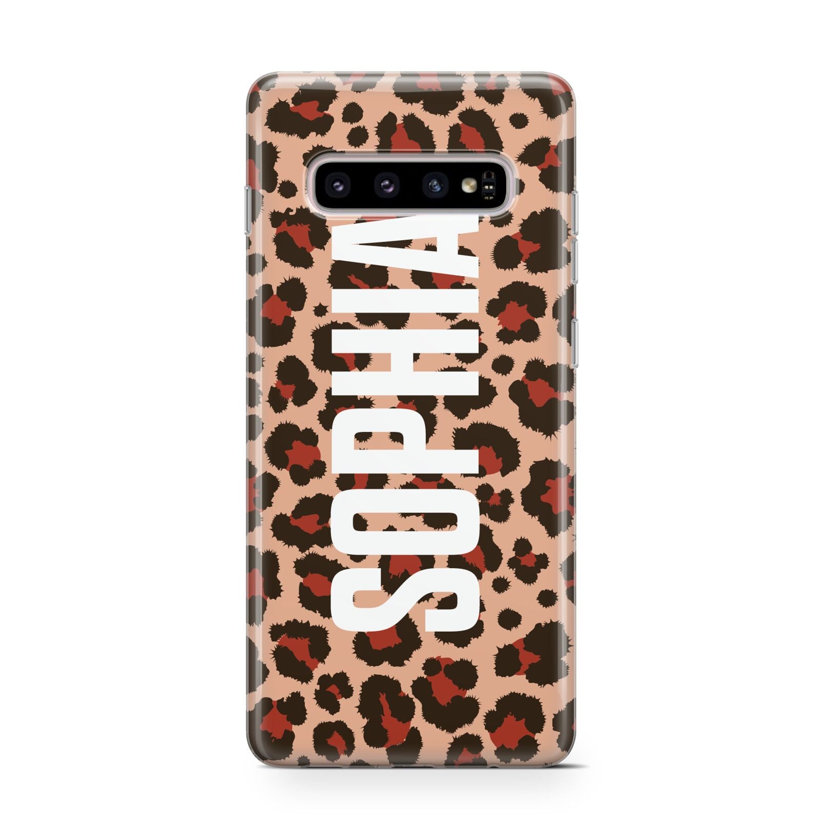 Personalised Leopard Print Name Protective Samsung Galaxy Case