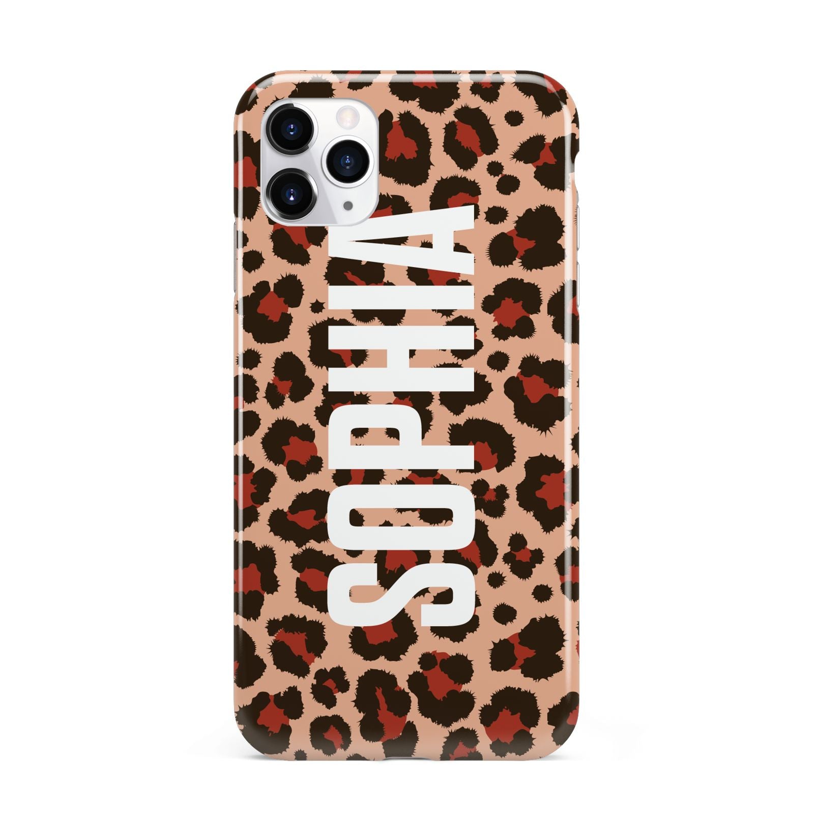 Personalised Leopard Print Name iPhone 11 Pro Max 3D Tough Case