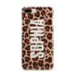 Personalised Leopard Print Name iPhone 8 Plus 3D Snap Case on Gold Phone