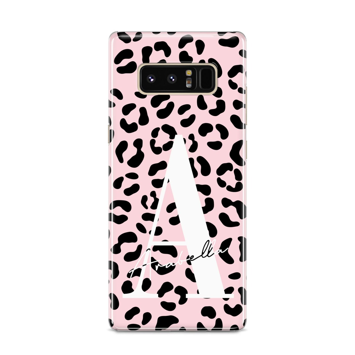 Personalised Leopard Print Pink Black Samsung Galaxy S8 Case