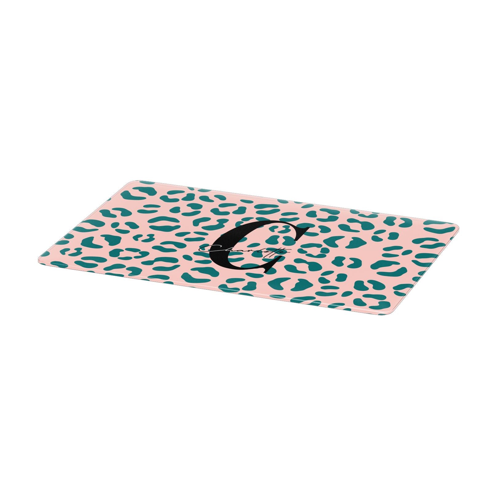 Personalised Leopard Print Pink Green Apple MacBook Case Only