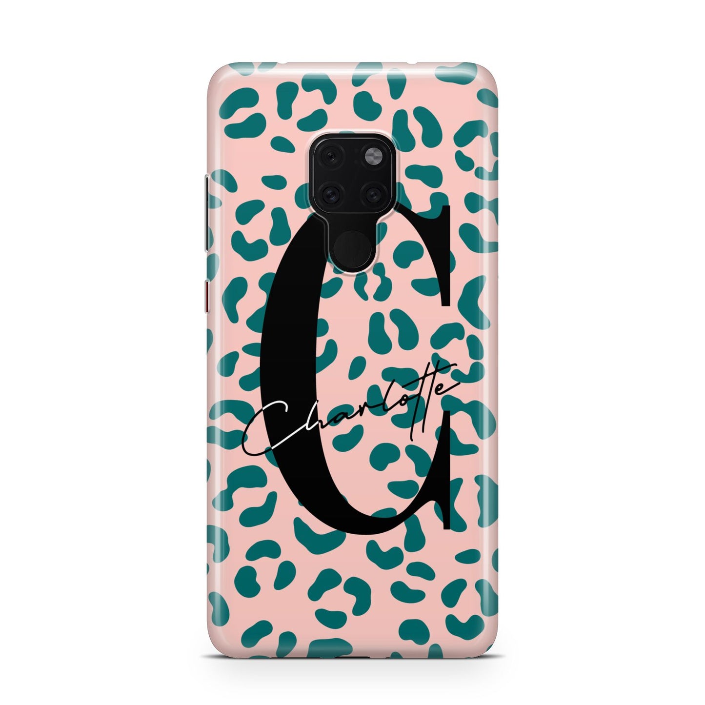 Personalised Leopard Print Pink Green Huawei Mate 20 Phone Case