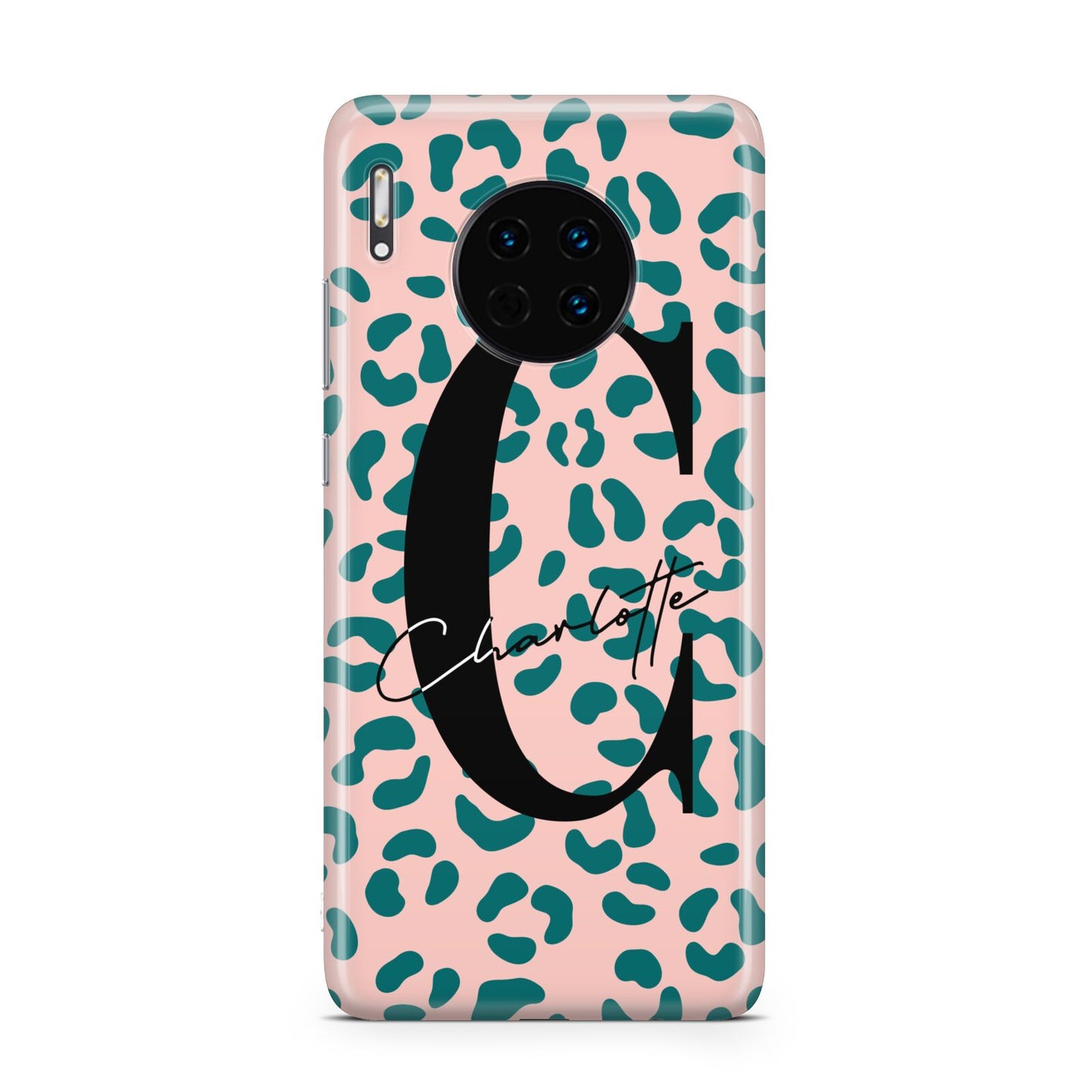 Personalised Leopard Print Pink Green Huawei Mate 30