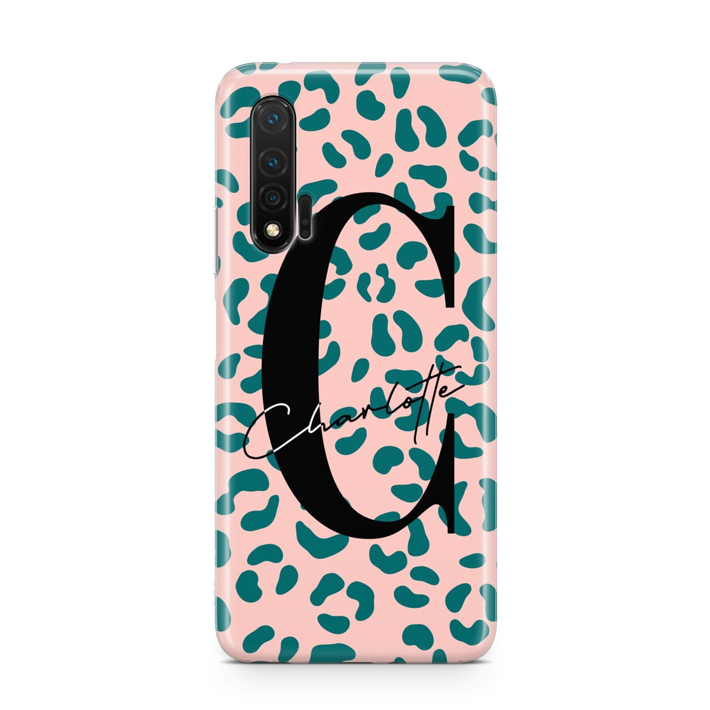 Personalised Leopard Print Pink Green Huawei Nova 6 Phone Case