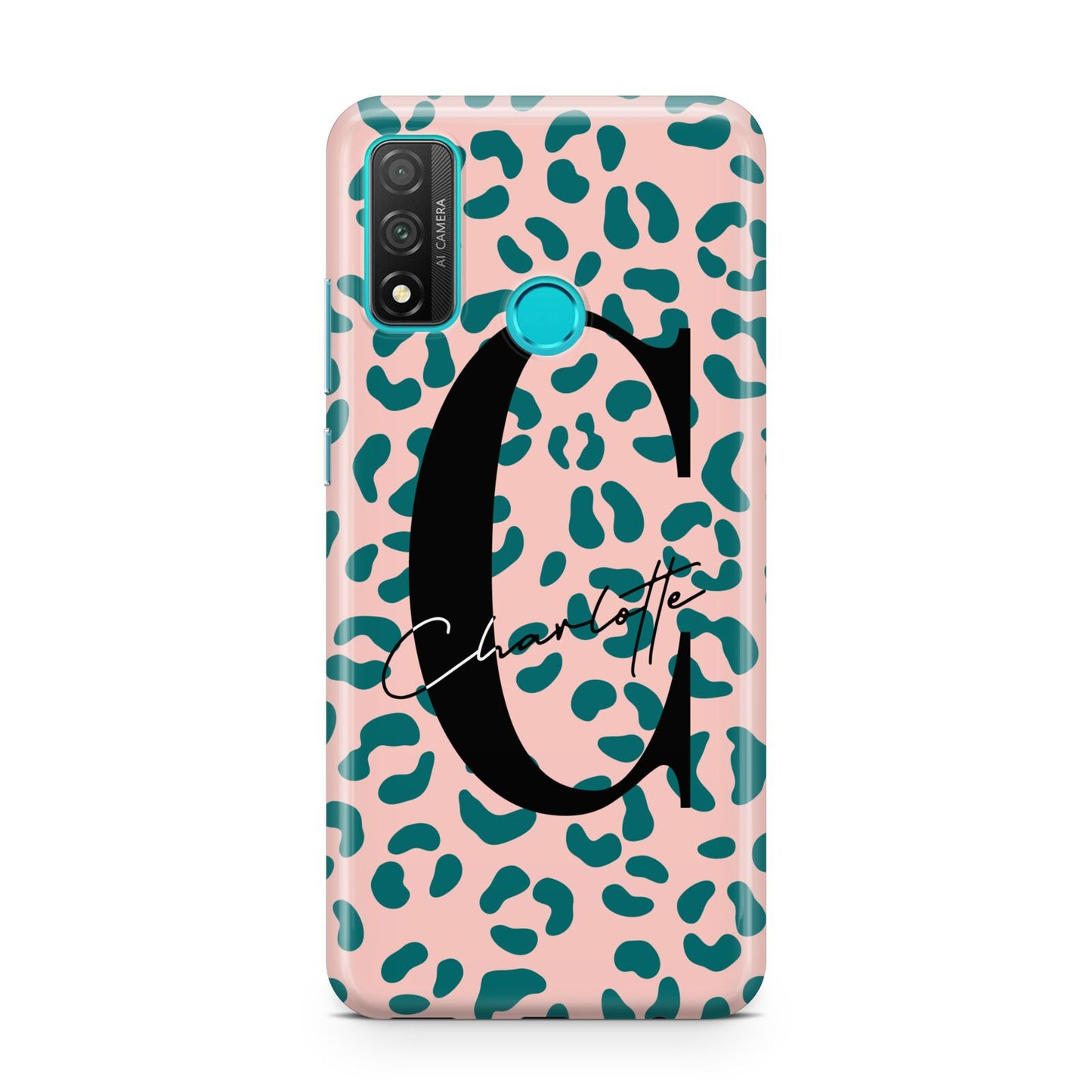 Personalised Leopard Print Pink Green Huawei P Smart 2020