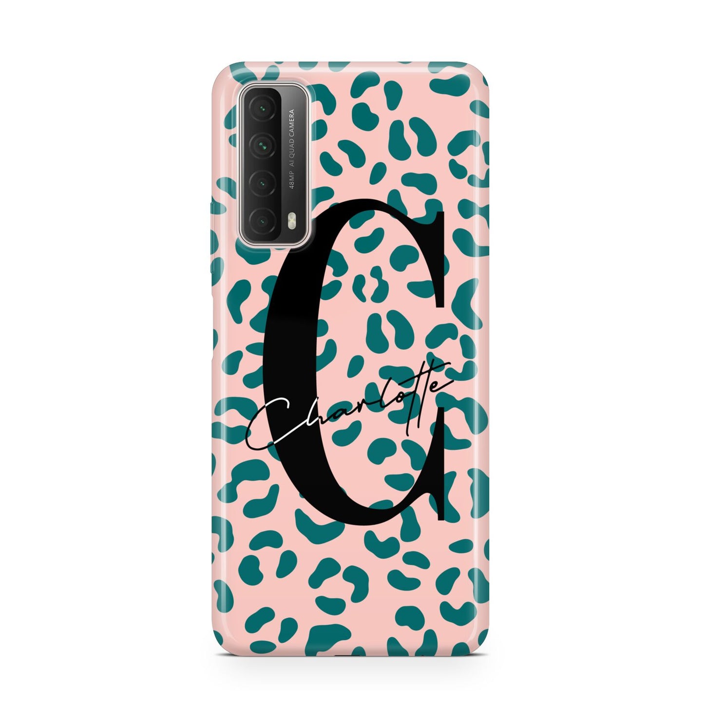 Personalised Leopard Print Pink Green Huawei P Smart 2021