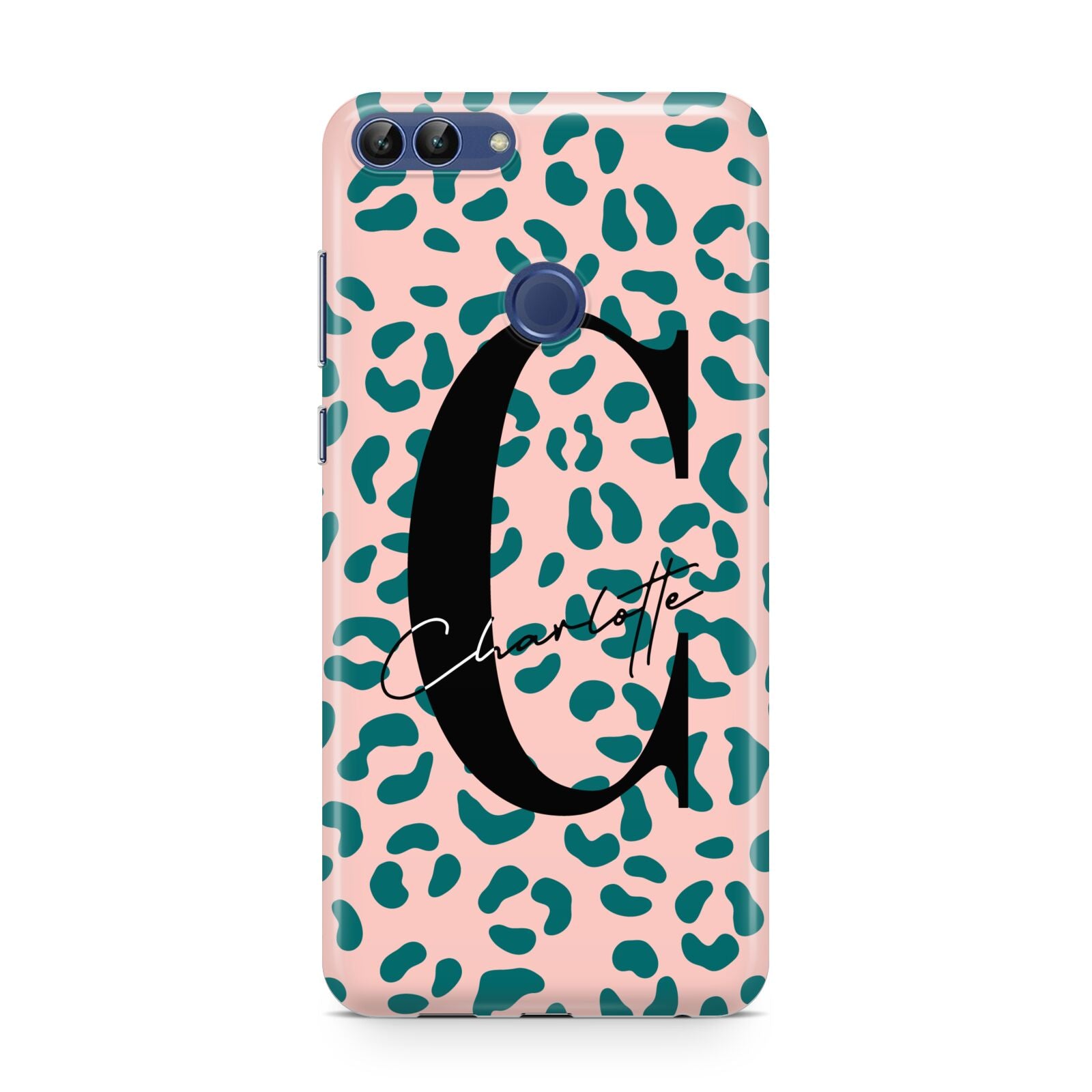 Personalised Leopard Print Pink Green Huawei P Smart Case