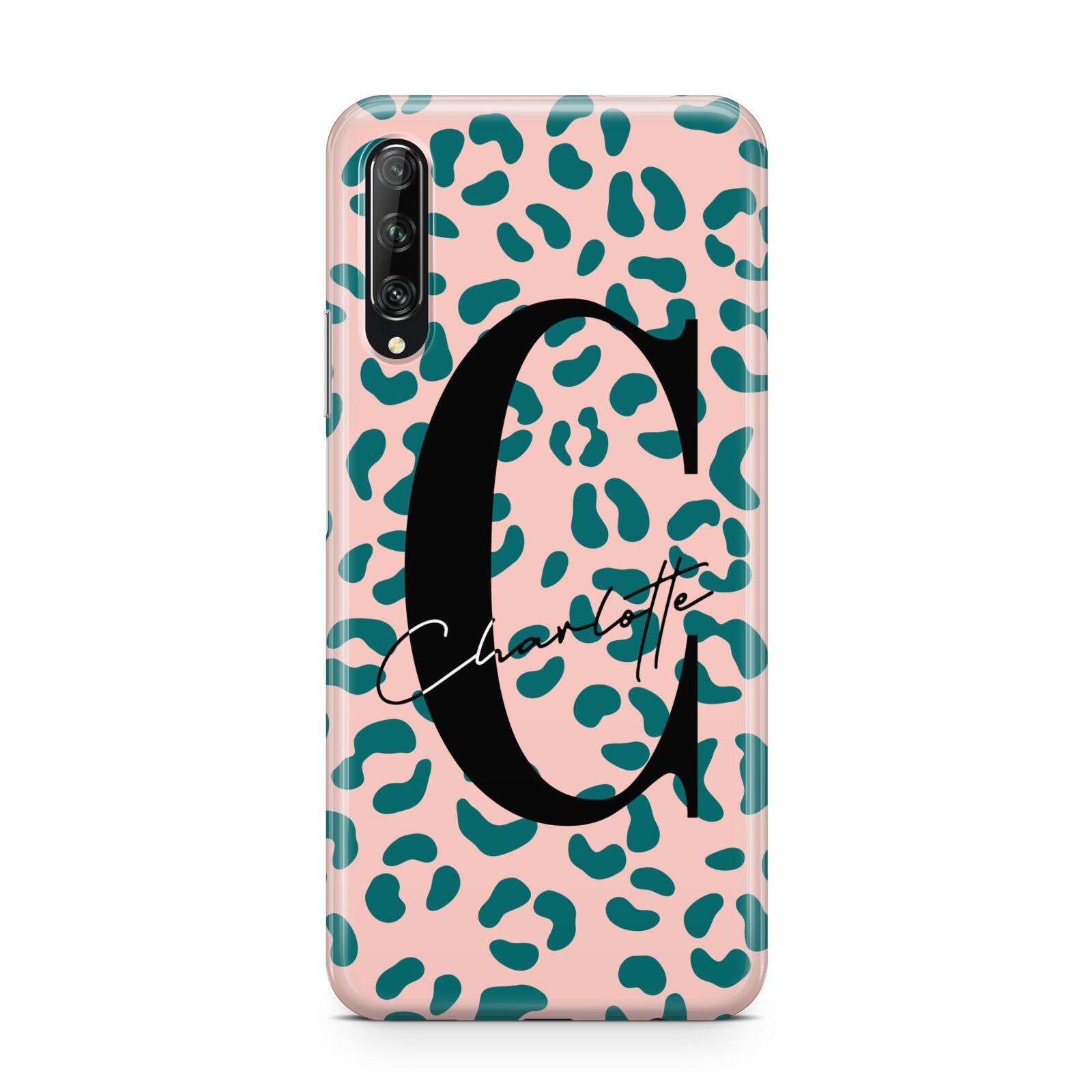 Personalised Leopard Print Pink Green Huawei P Smart Pro 2019