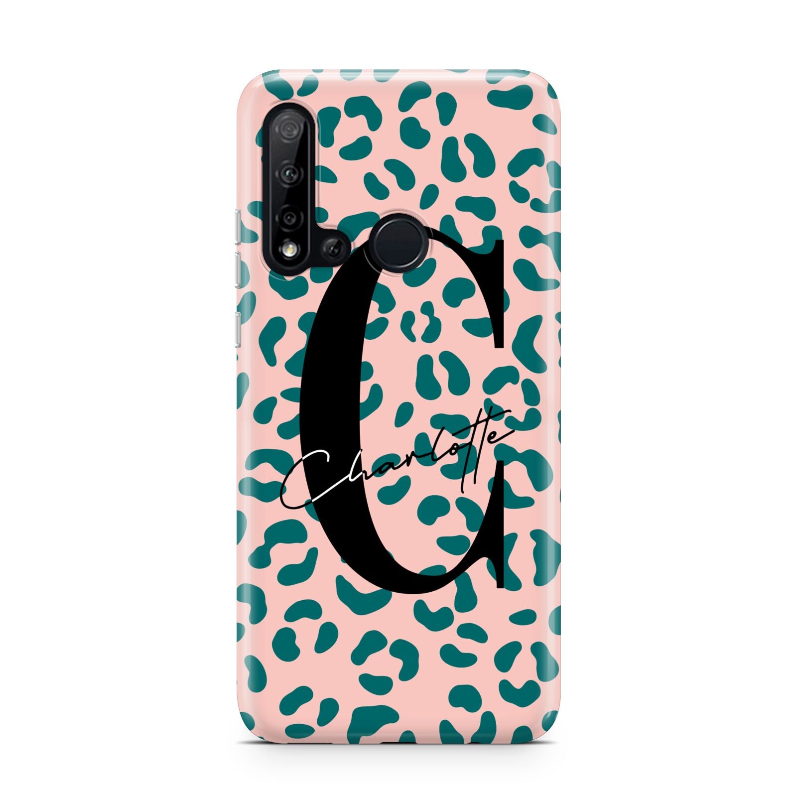 Personalised Leopard Print Pink Green Huawei P20 Lite 5G Phone Case