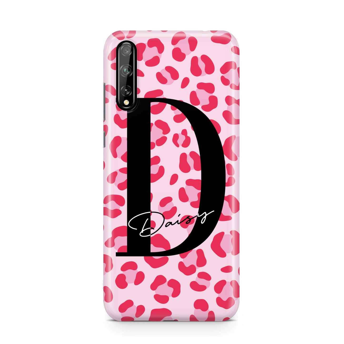 Personalised Leopard Print Pink Red Huawei Enjoy 10s Phone Case