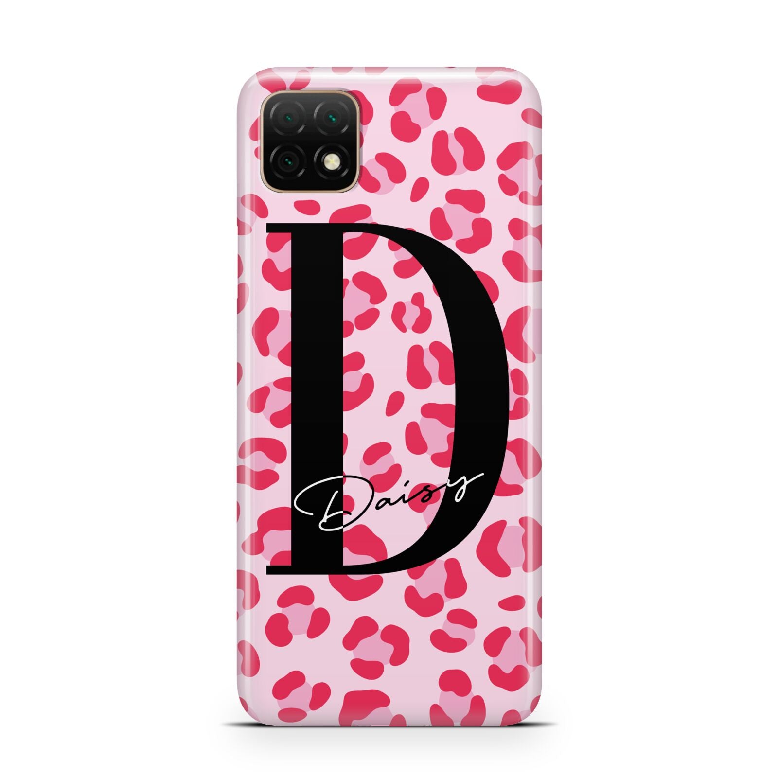 Personalised Leopard Print Pink Red Huawei Enjoy 20 Phone Case