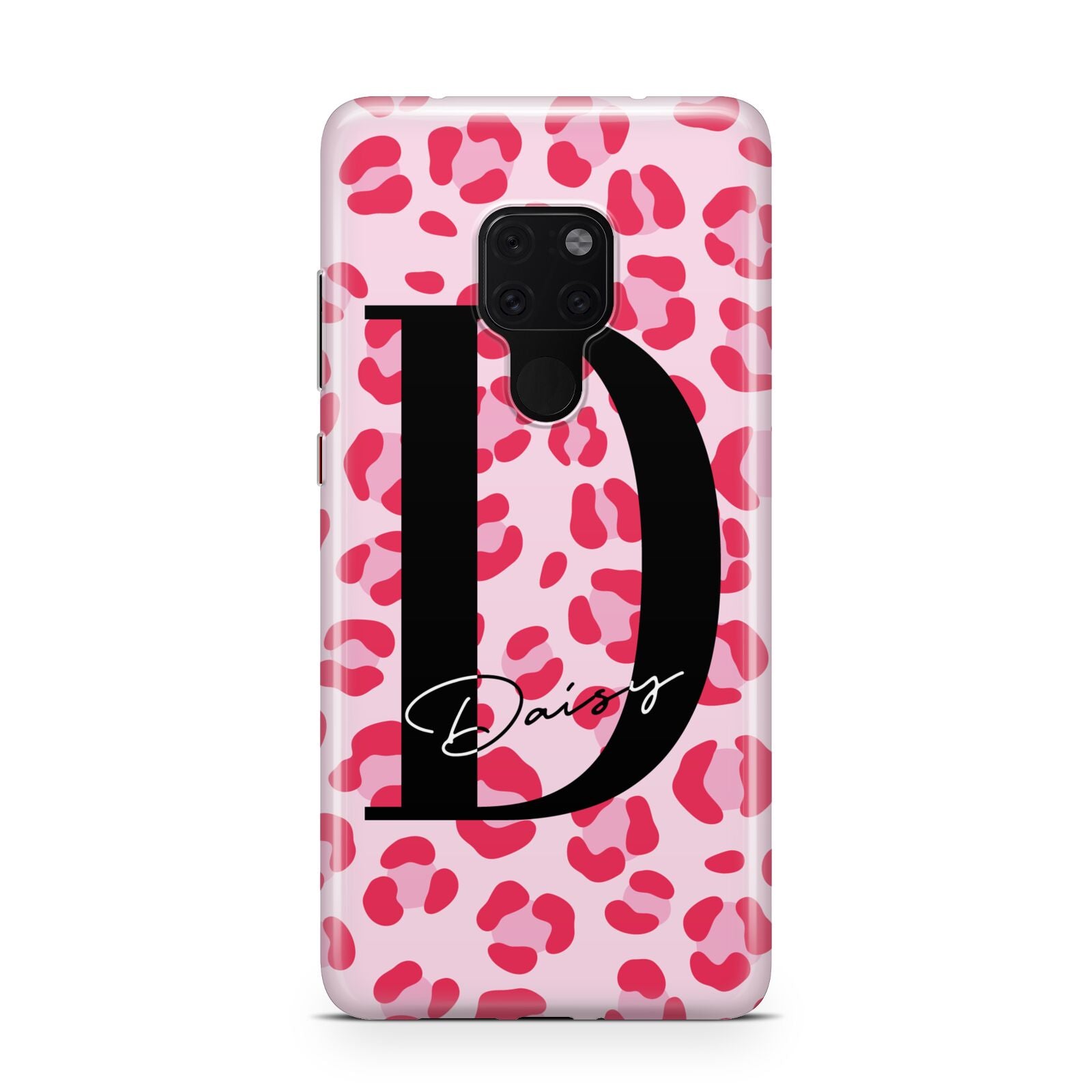 Personalised Leopard Print Pink Red Huawei Mate 20 Phone Case