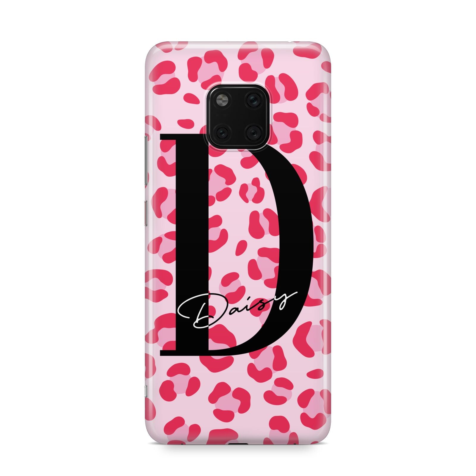 Personalised Leopard Print Pink Red Huawei Mate 20 Pro Phone Case