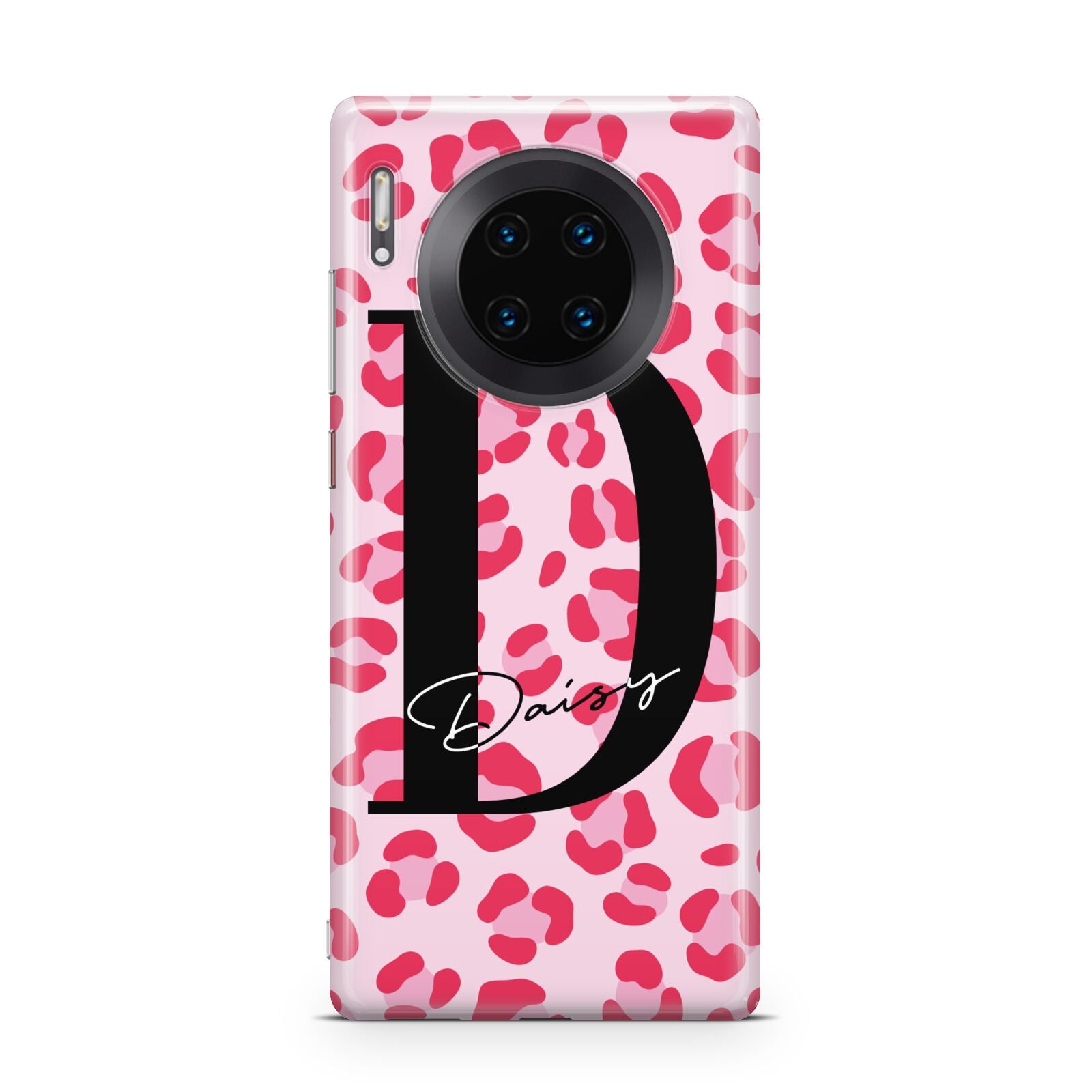 Personalised Leopard Print Pink Red Huawei Mate 30 Pro Phone Case