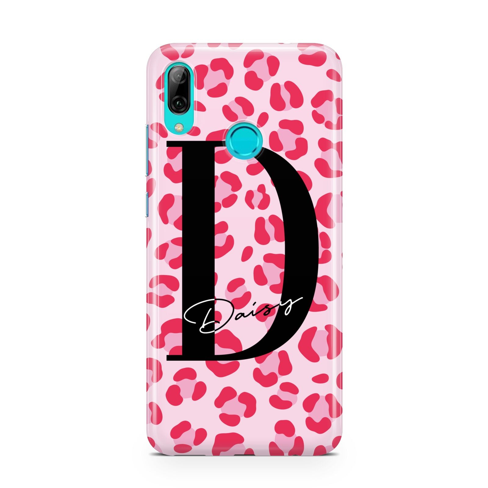 Personalised Leopard Print Pink Red Huawei P Smart 2019 Case