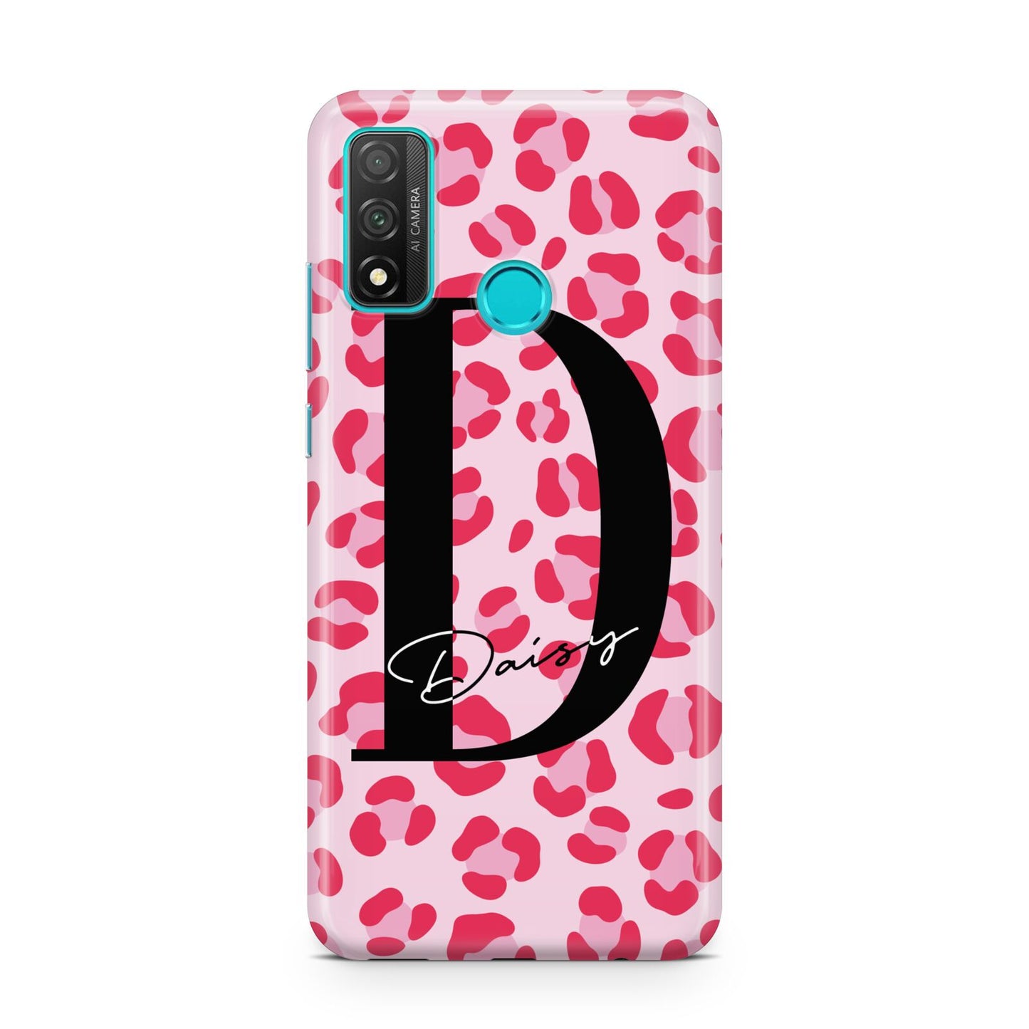 Personalised Leopard Print Pink Red Huawei P Smart 2020