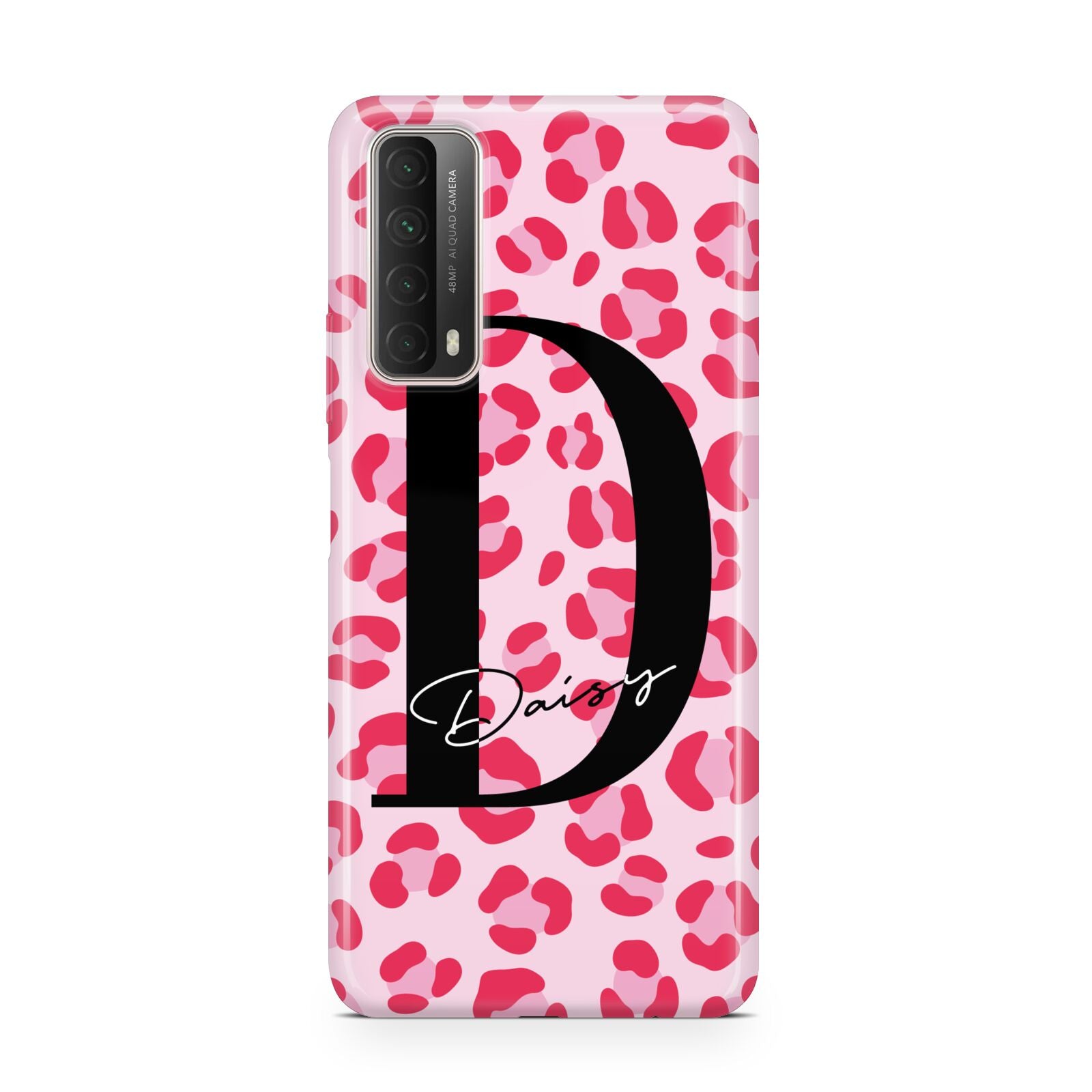 Personalised Leopard Print Pink Red Huawei P Smart 2021