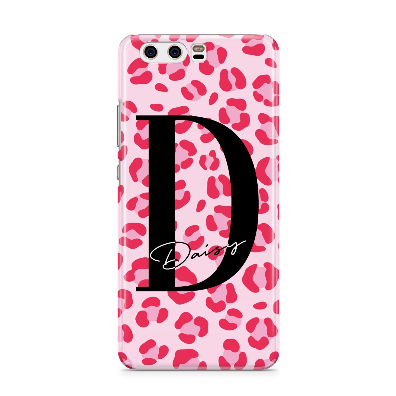 Personalised Leopard Print Pink Red Huawei P10 Phone Case