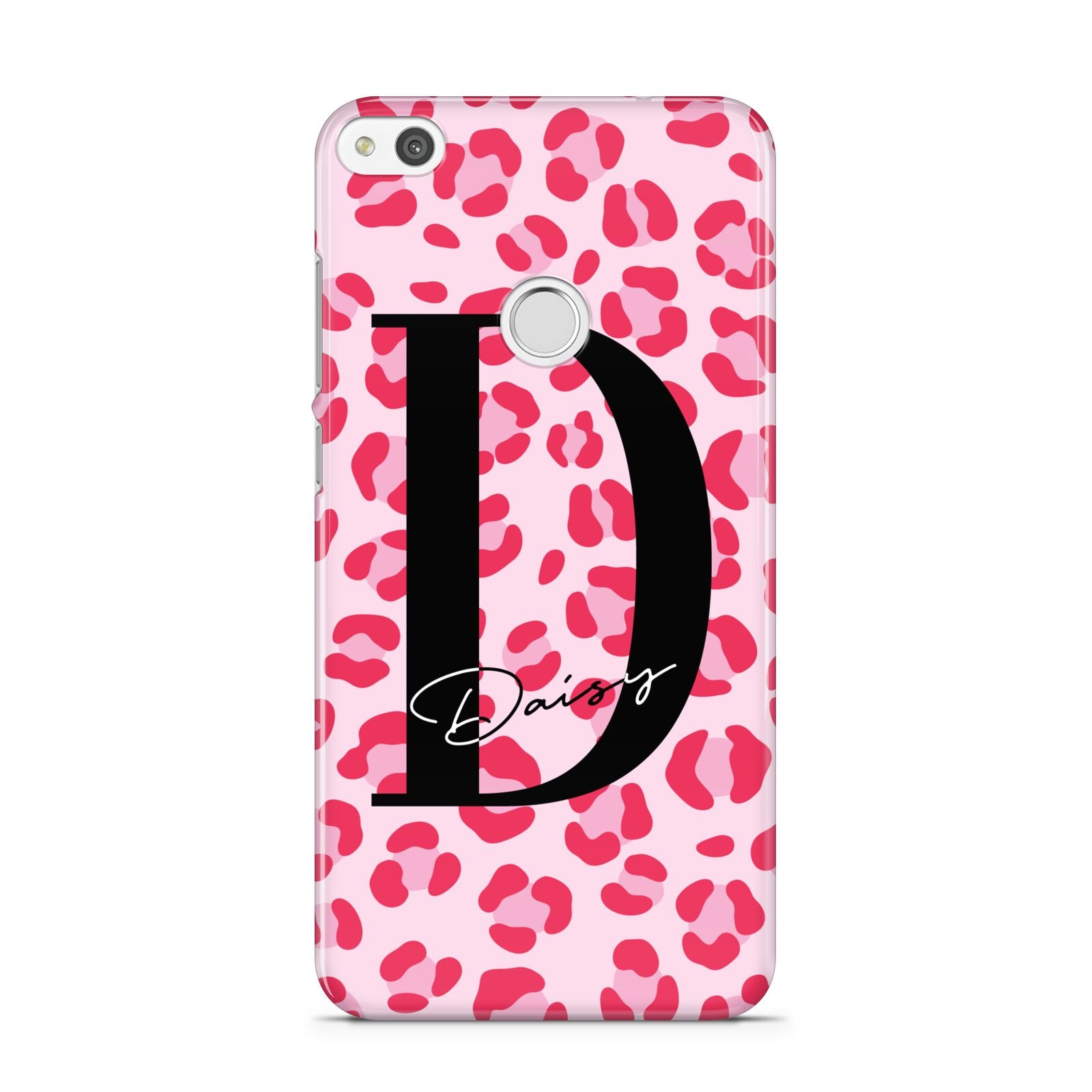 Personalised Leopard Print Pink Red Huawei P8 Lite Case