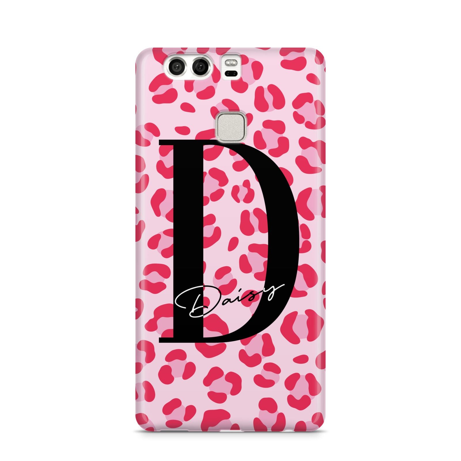 Personalised Leopard Print Pink Red Huawei P9 Case