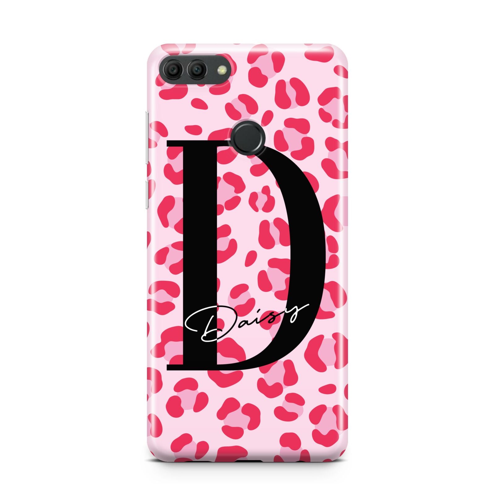 Personalised Leopard Print Pink Red Huawei Y9 2018