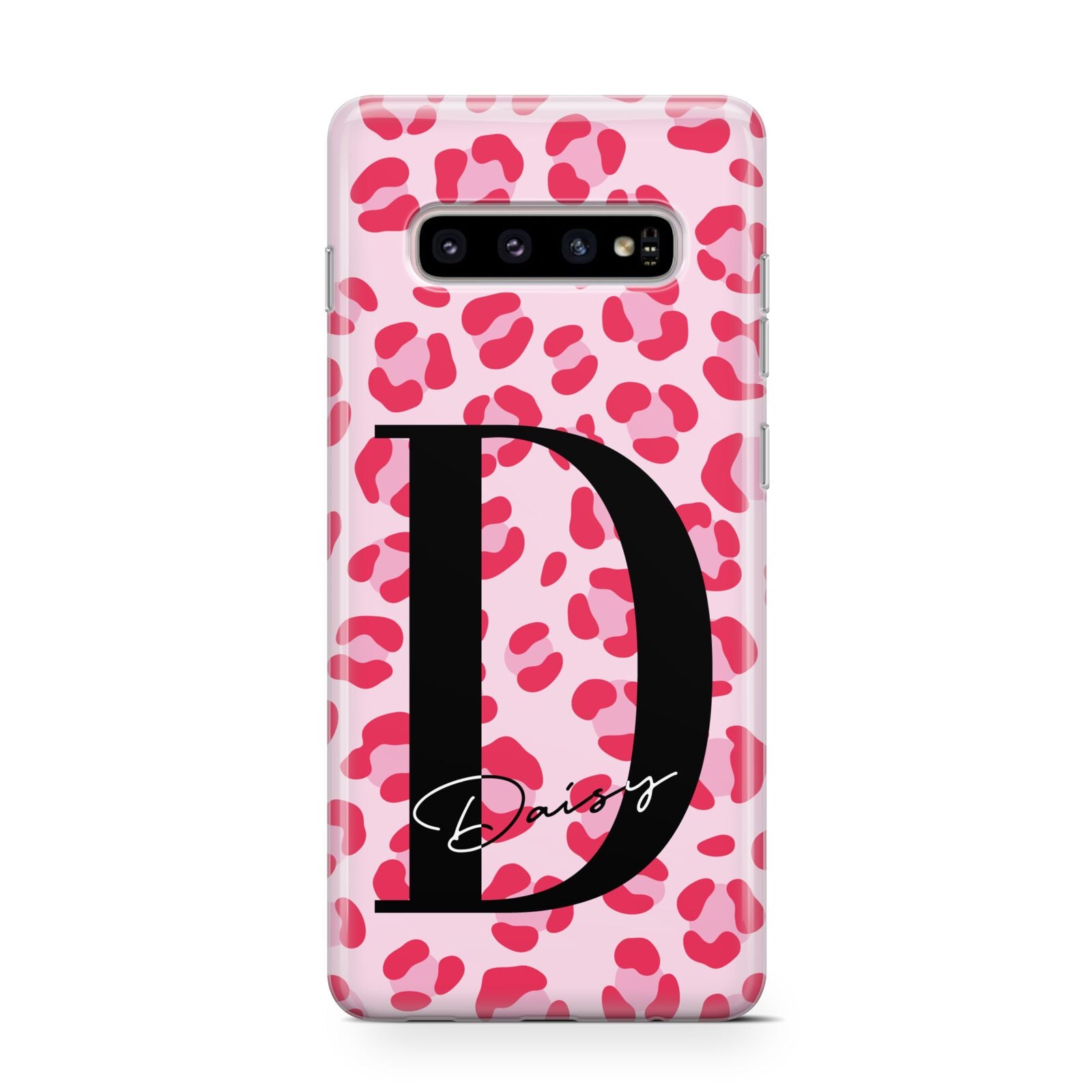 Personalised Leopard Print Pink Red Protective Samsung Galaxy Case