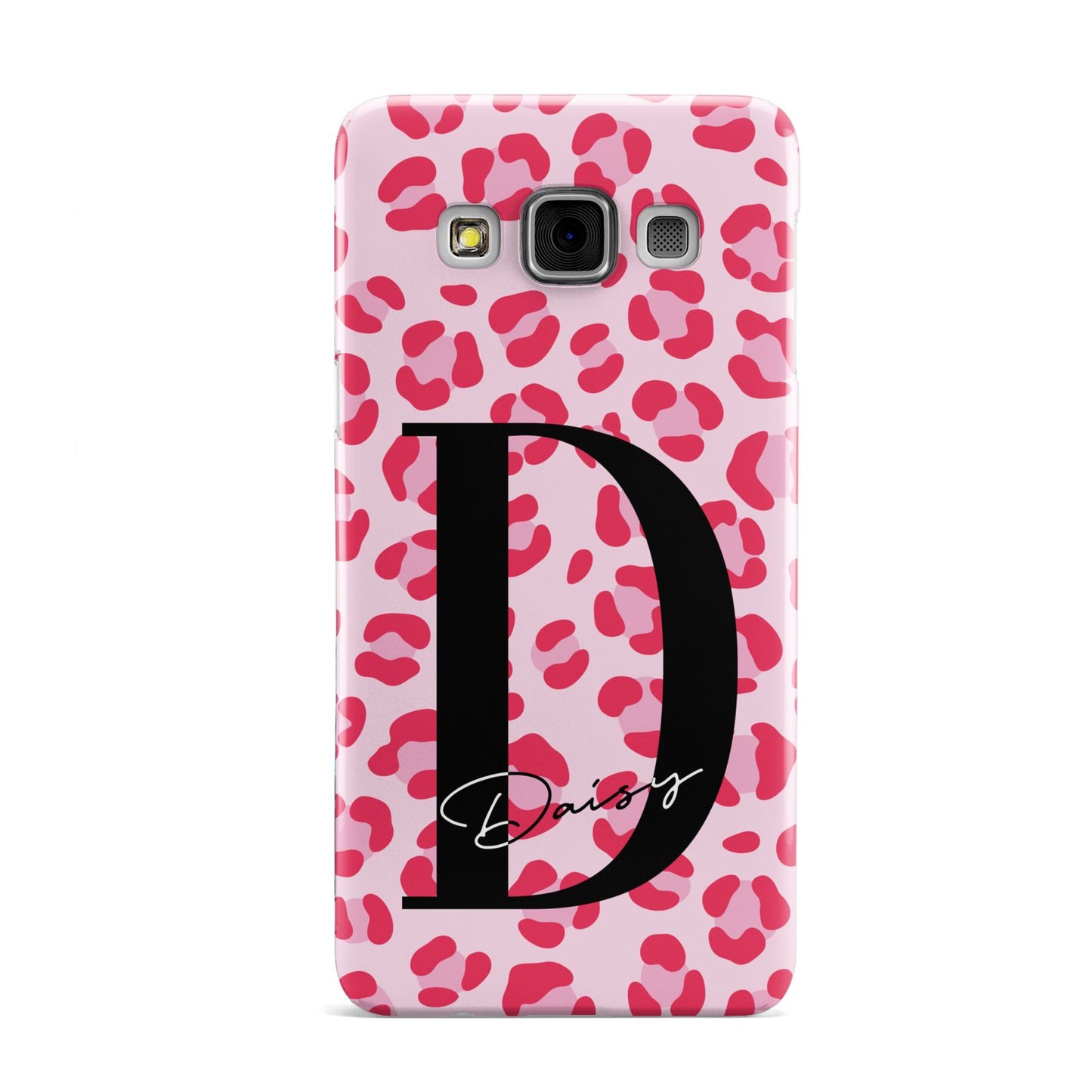 Personalised Leopard Print Pink Red Samsung Galaxy A3 Case