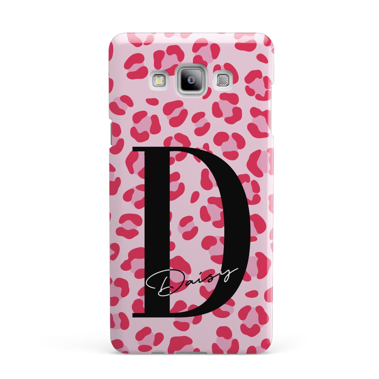 Personalised Leopard Print Pink Red Samsung Galaxy A7 2015 Case