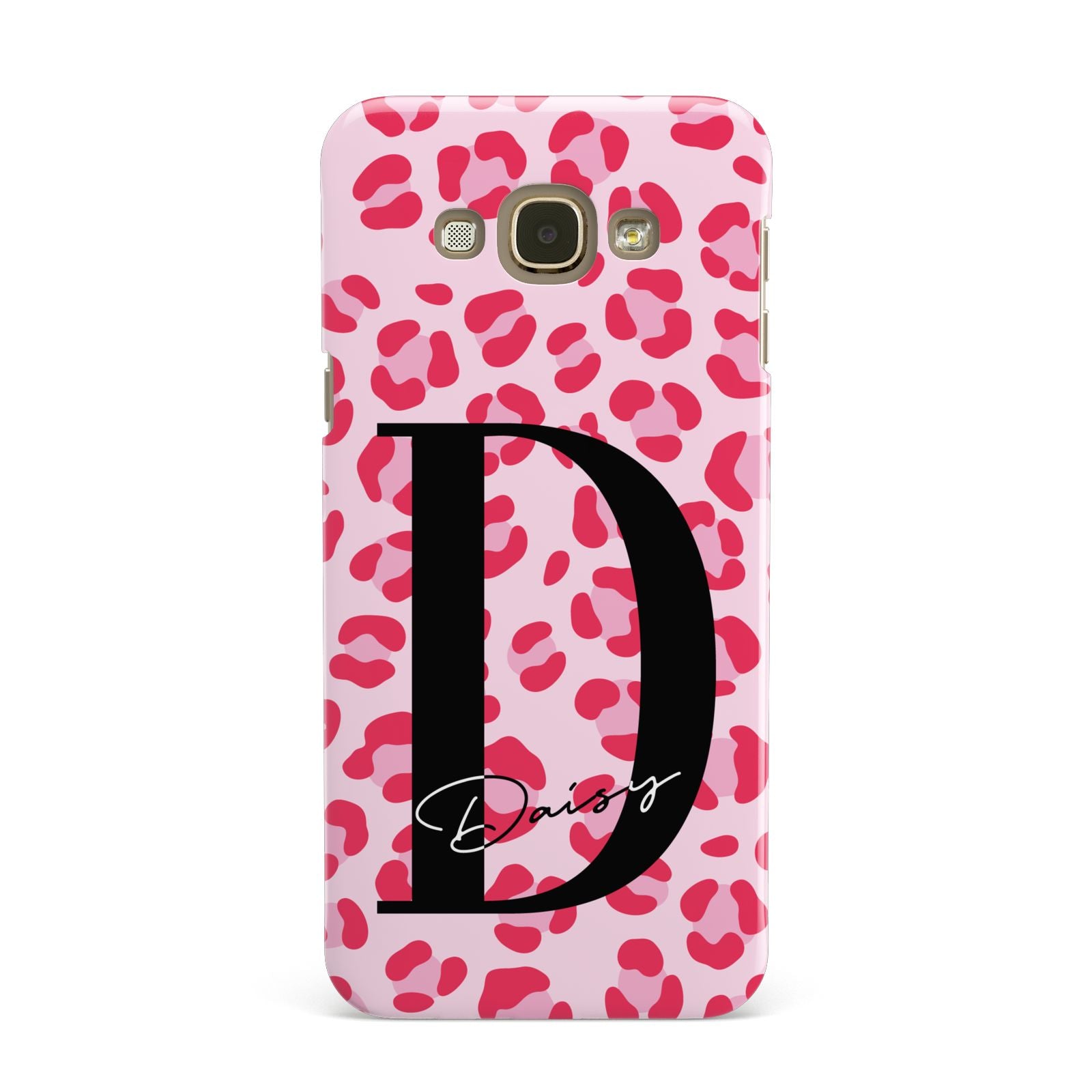 Personalised Leopard Print Pink Red Samsung Galaxy A8 Case