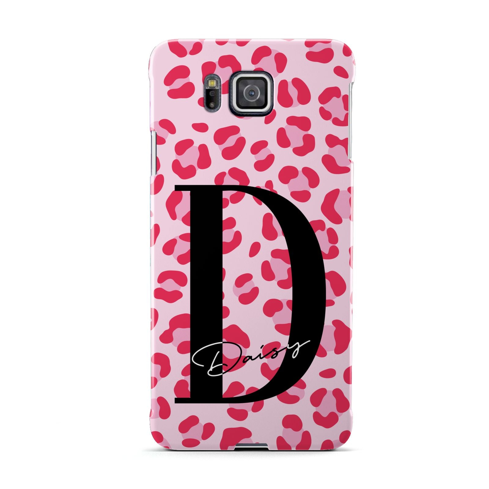 Personalised Leopard Print Pink Red Samsung Galaxy Alpha Case