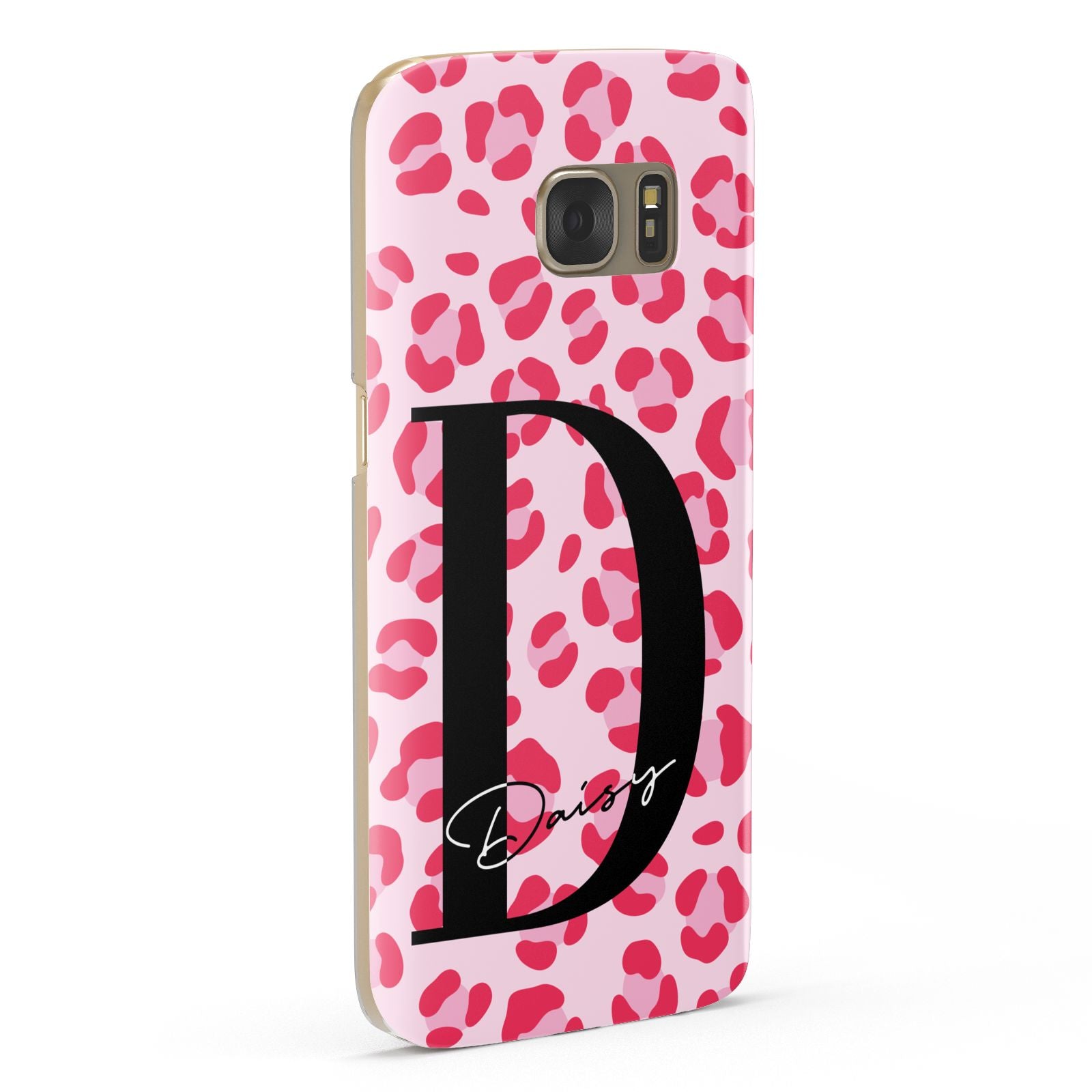 Personalised Leopard Print Pink Red Samsung Galaxy Case Fourty Five Degrees