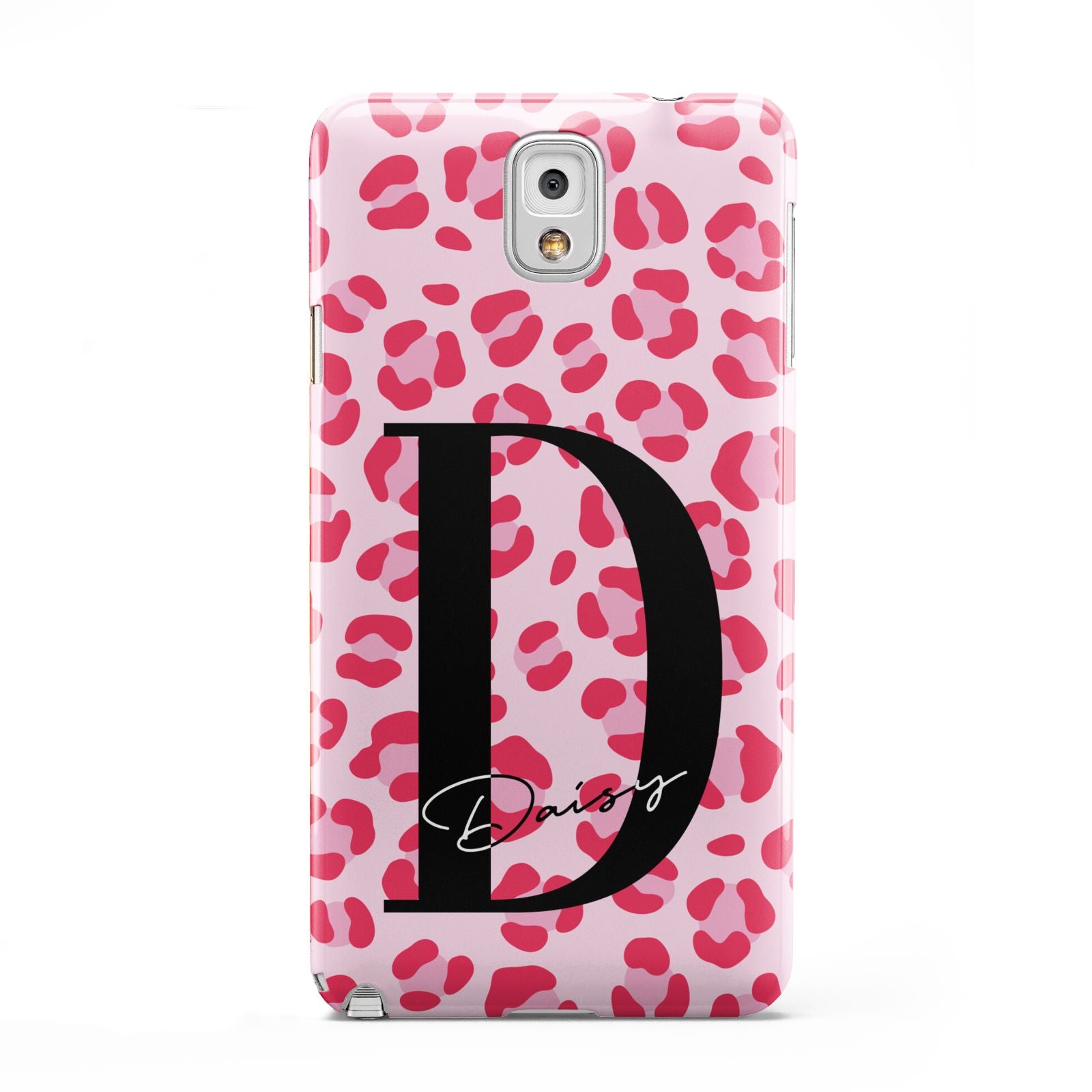 Personalised Leopard Print Pink Red Samsung Galaxy Note 3 Case