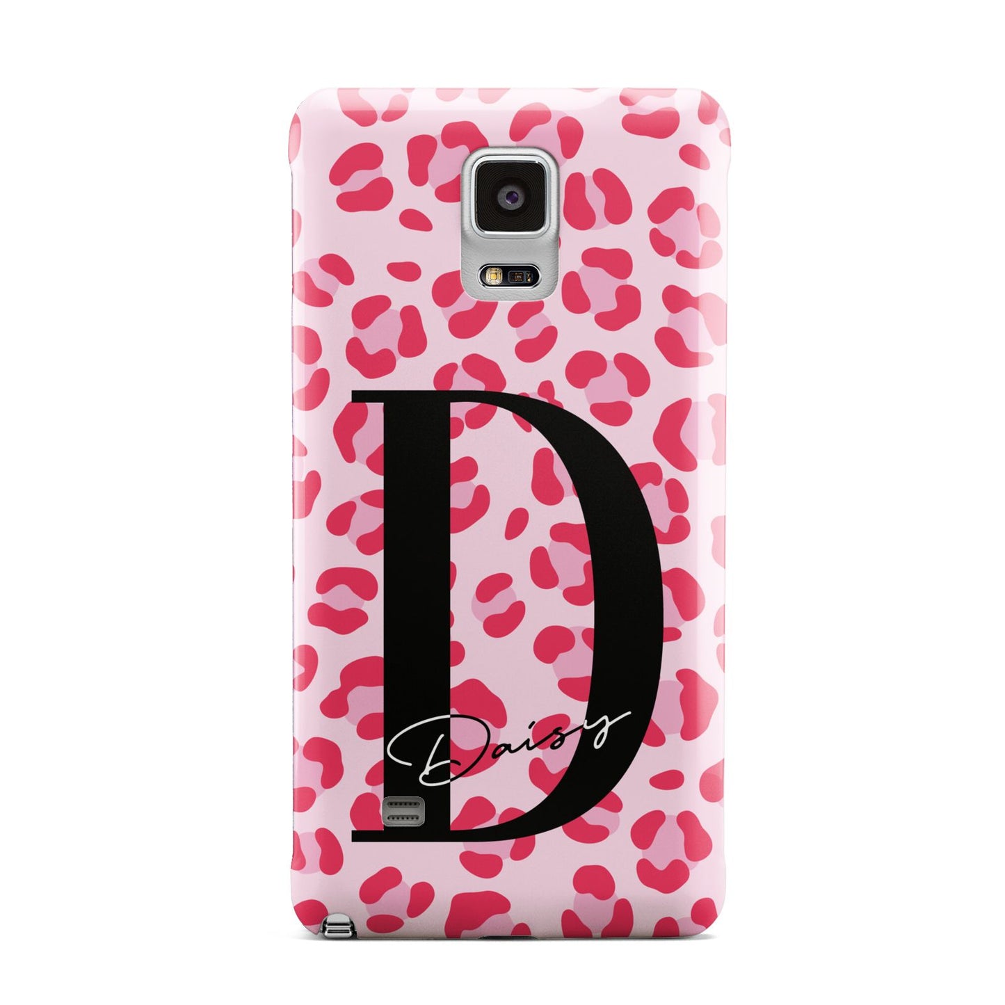 Personalised Leopard Print Pink Red Samsung Galaxy Note 4 Case