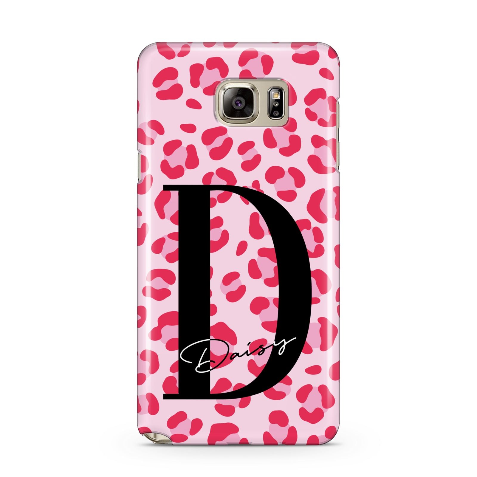 Personalised Leopard Print Pink Red Samsung Galaxy Note 5 Case