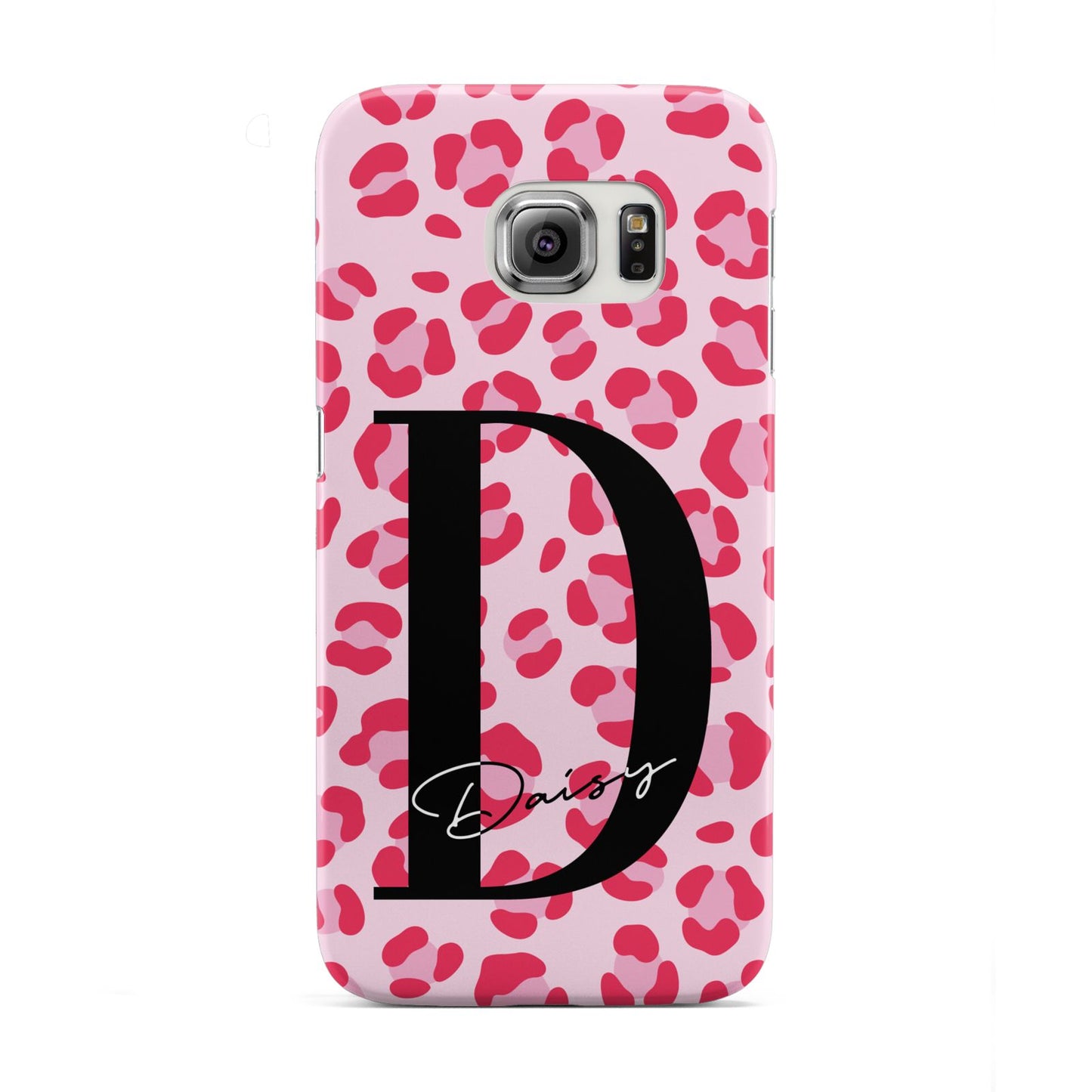 Personalised Leopard Print Pink Red Samsung Galaxy S6 Edge Case