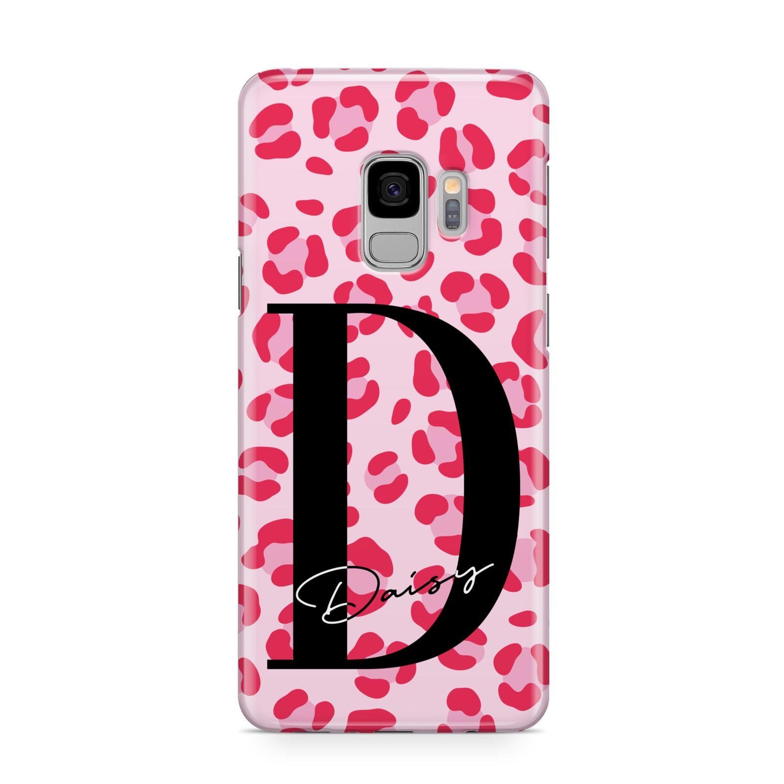 Personalised Leopard Print Pink Red Samsung Galaxy S9 Case