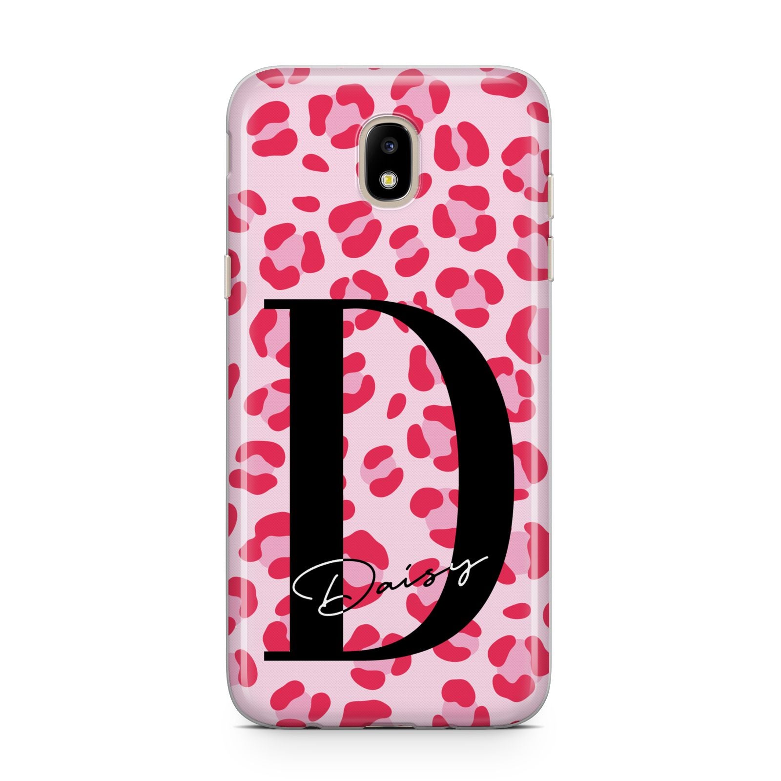 Personalised Leopard Print Pink Red Samsung J5 2017 Case