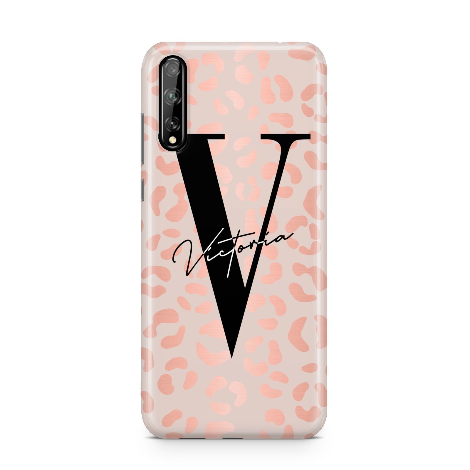 Personalised Leopard Print Rose Gold Huawei Enjoy 10s Phone Case