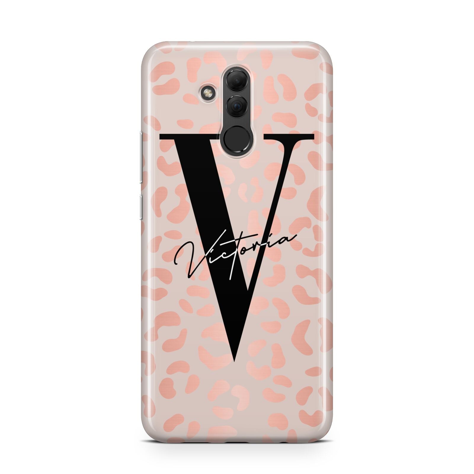 Personalised Leopard Print Rose Gold Huawei Mate 20 Lite