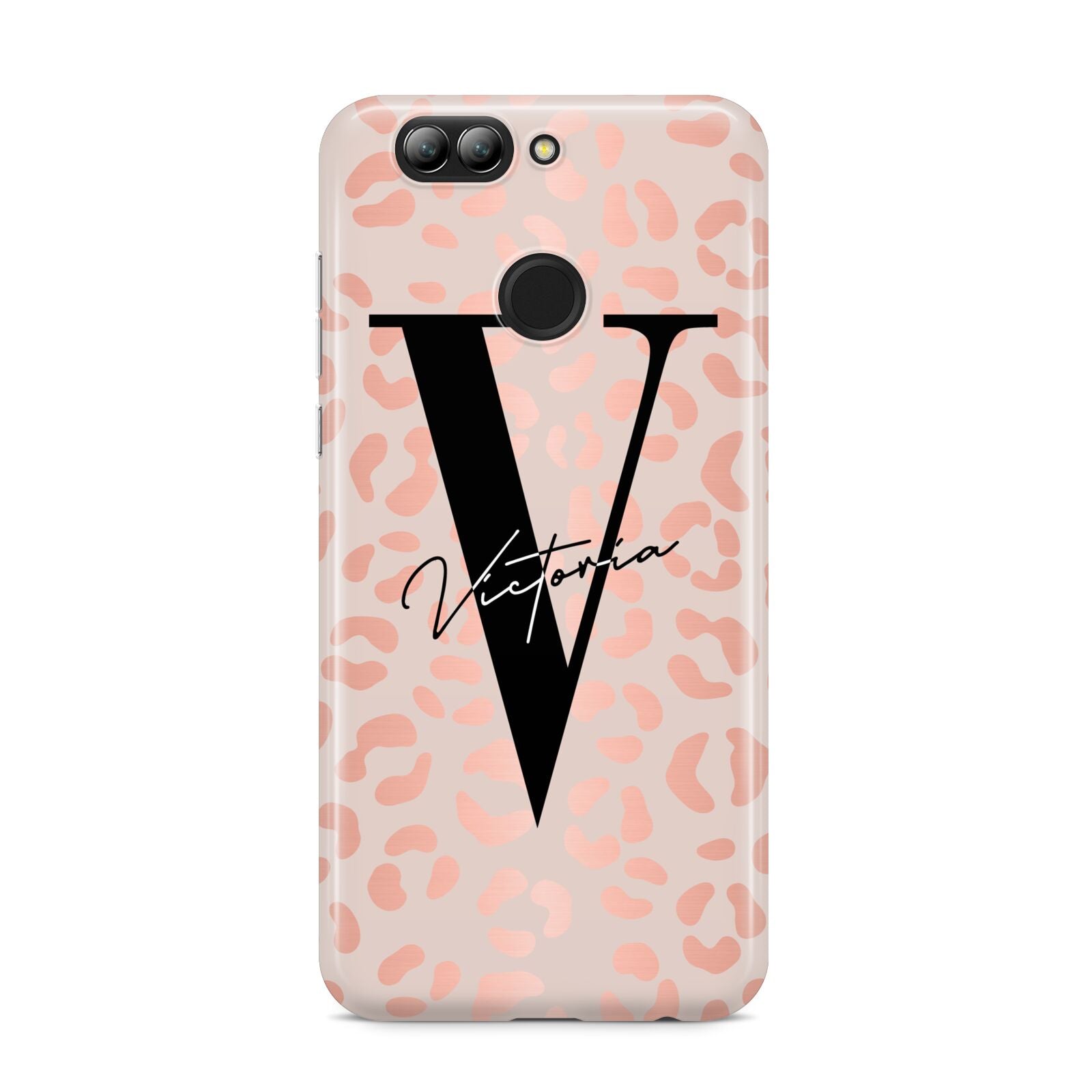 Personalised Leopard Print Rose Gold Huawei Nova 2s Phone Case