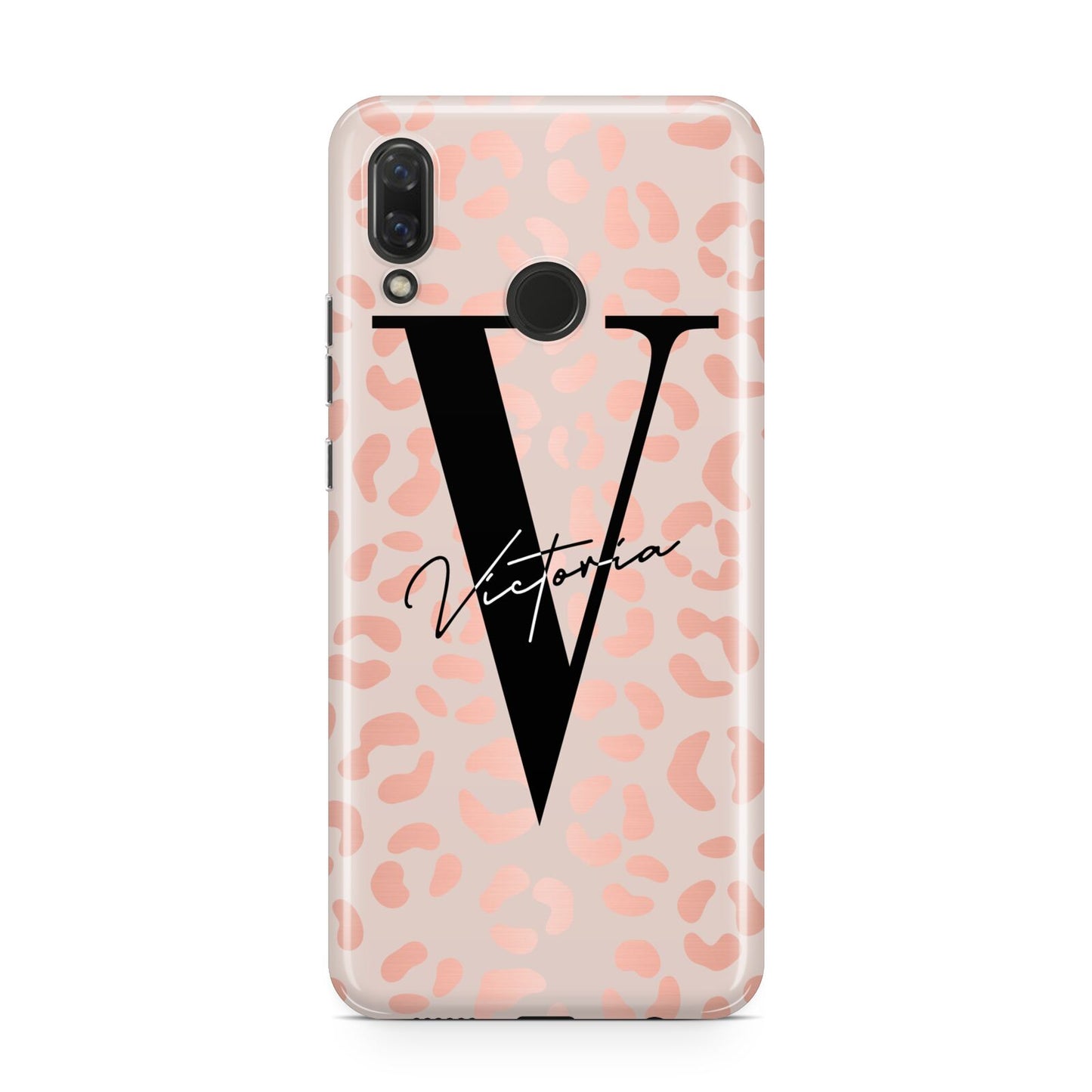 Personalised Leopard Print Rose Gold Huawei Nova 3 Phone Case