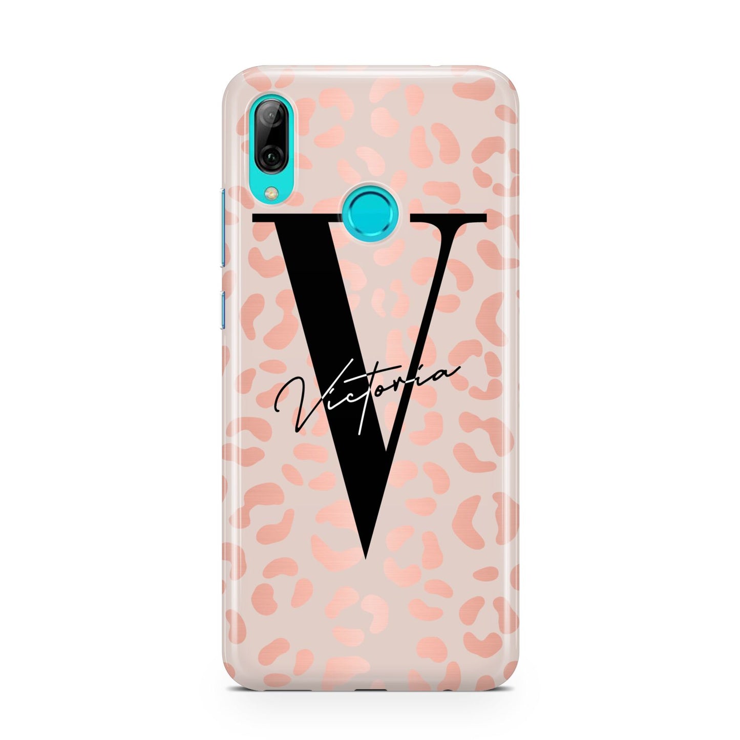 Personalised Leopard Print Rose Gold Huawei P Smart 2019 Case