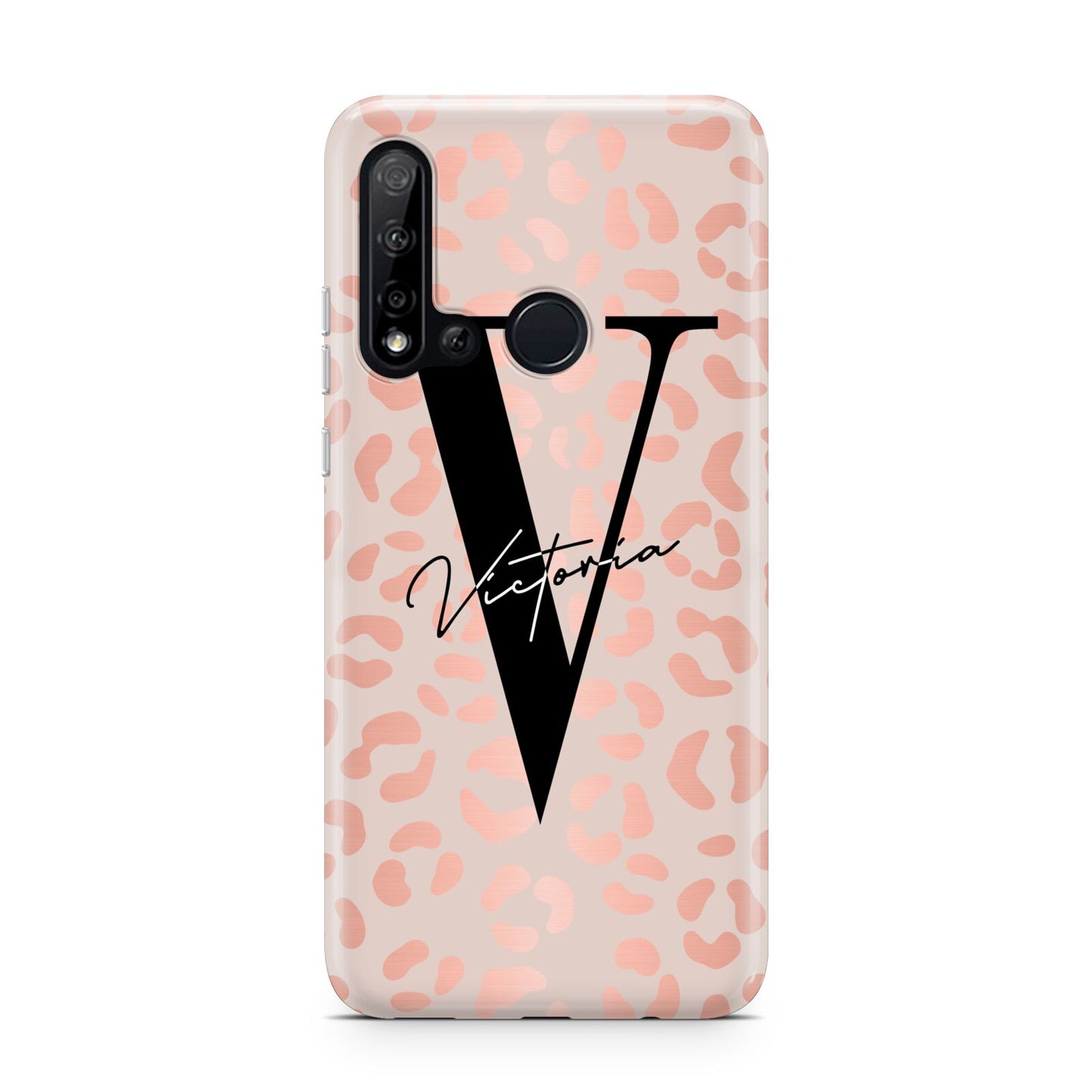 Personalised Leopard Print Rose Gold Huawei P20 Lite 5G Phone Case