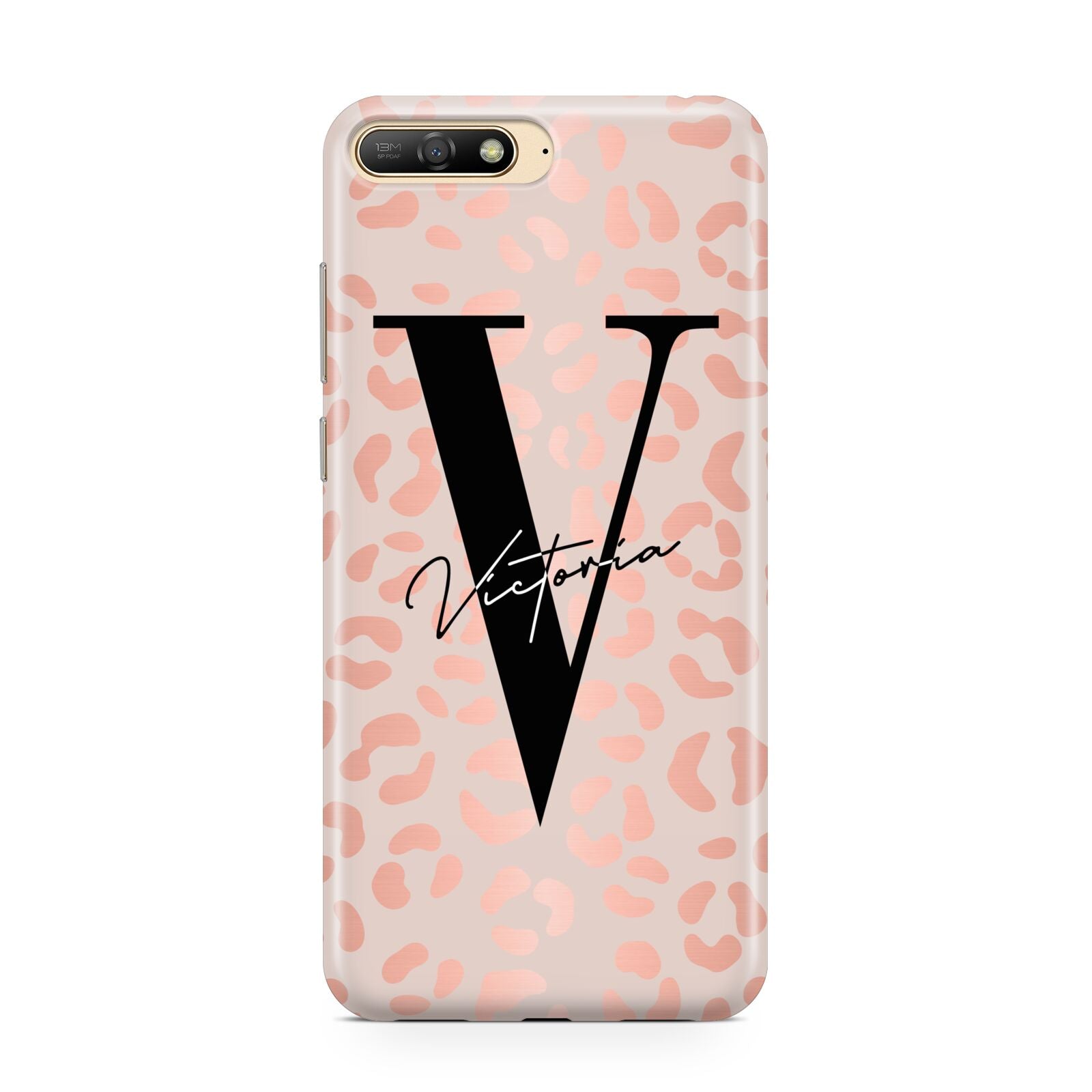 Personalised Leopard Print Rose Gold Huawei Y6 2018