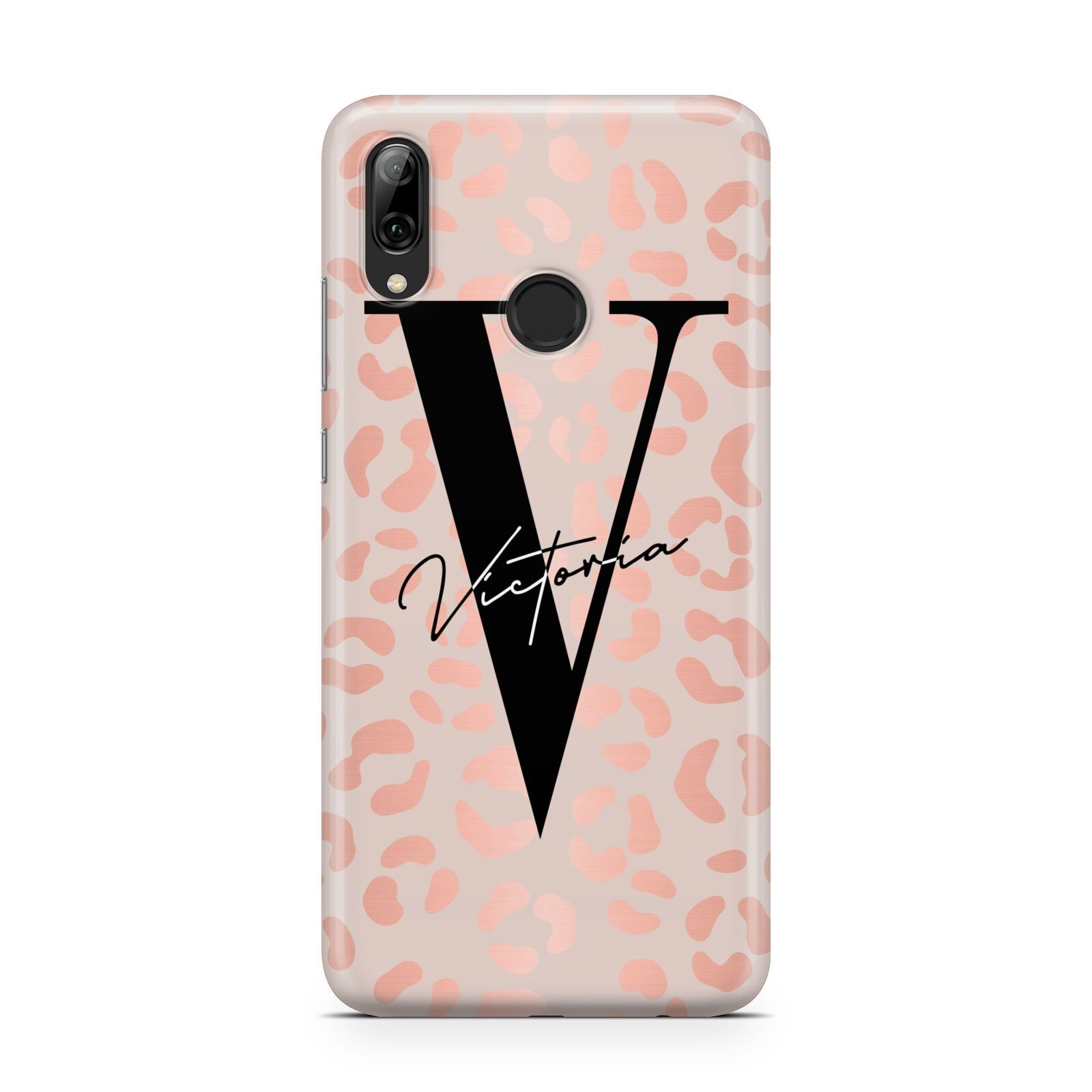 Personalised Leopard Print Rose Gold Huawei Y7 2019