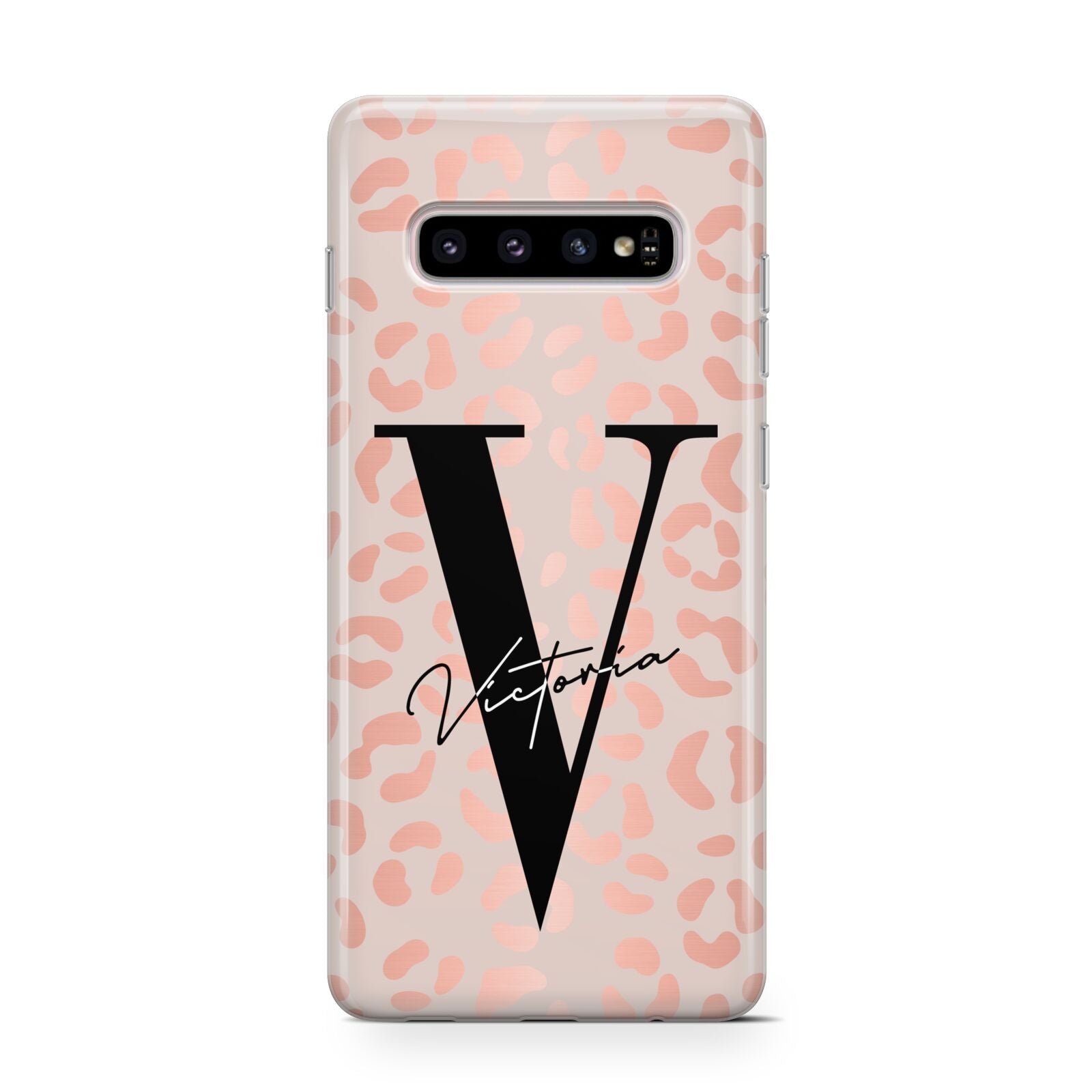 Personalised Leopard Print Rose Gold Protective Samsung Galaxy Case